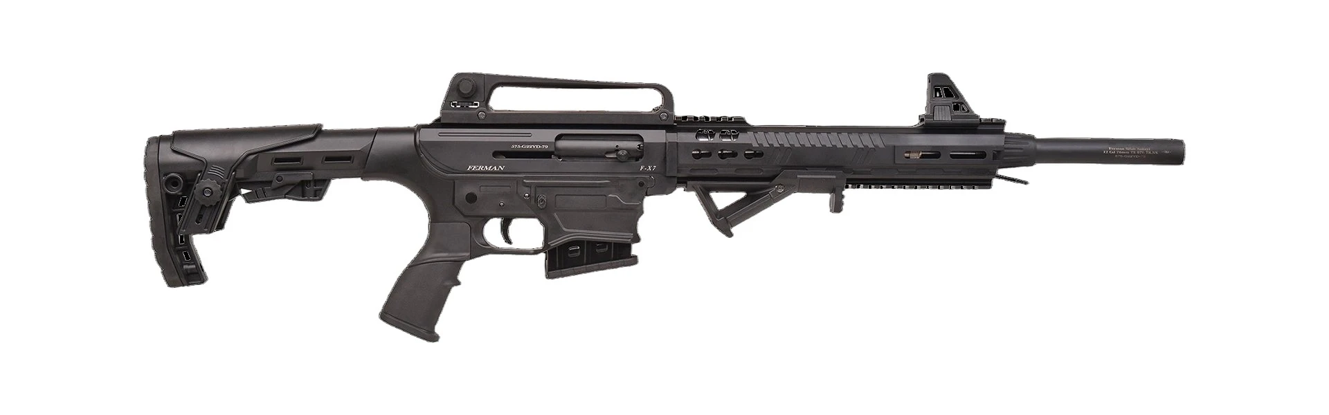 Ferman FX7 TTS-001 Şarjörlü Yarı Otomatik Av Tüfeği (12 Kalibre - Gazlı Sistem - Mat Siyah)