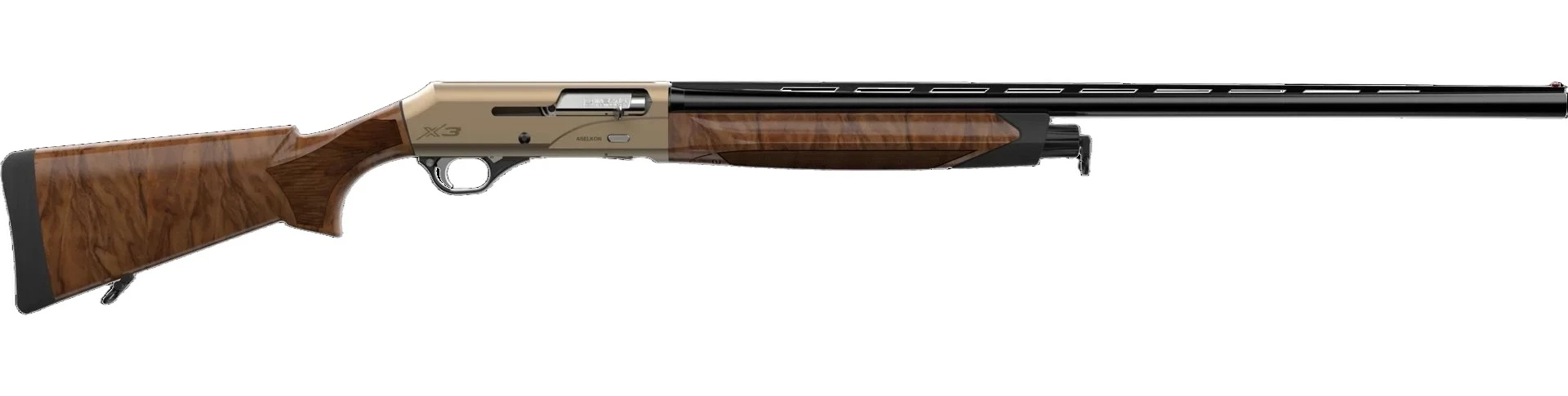 Aselkon X3 Bronze Pure Lüks Ceviz Kundak Kinetik Av Tüfeği (12 Cal - 61 / 66 / 71 / 76 cm)