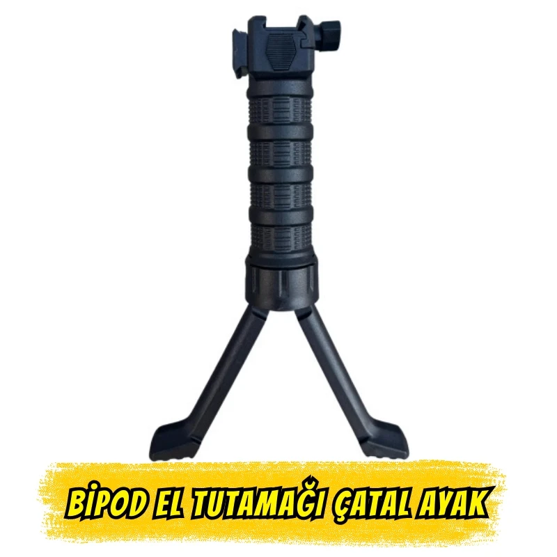 Açılır Bipod El Tutamağı Çatal Ayak (Tüfek Atış Desteği & Stabilizör)