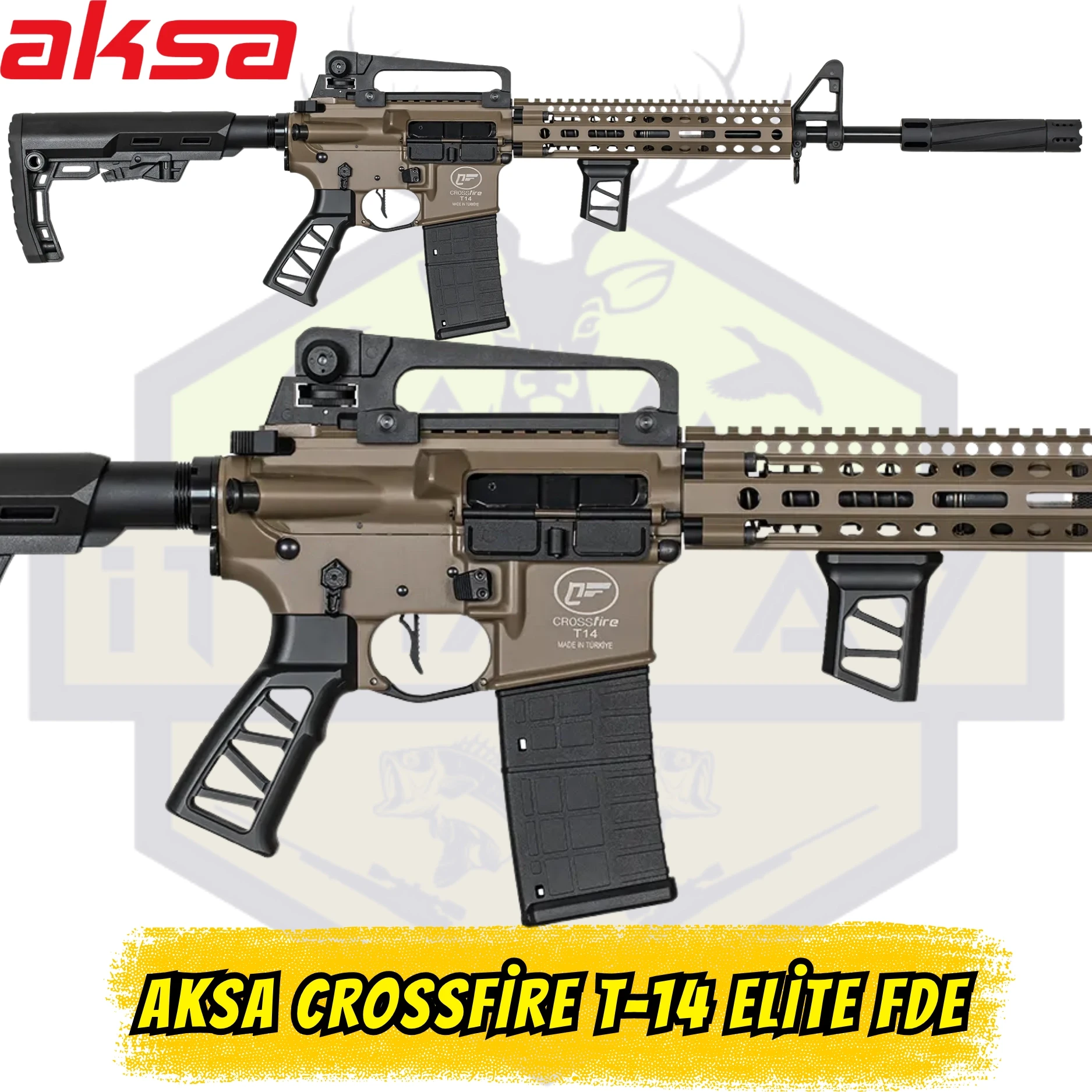 Aksa Crossfire T-14 Elite FDE Şarjörlü Av Tüfeği - 36 Kalibre (.410 Cal)
