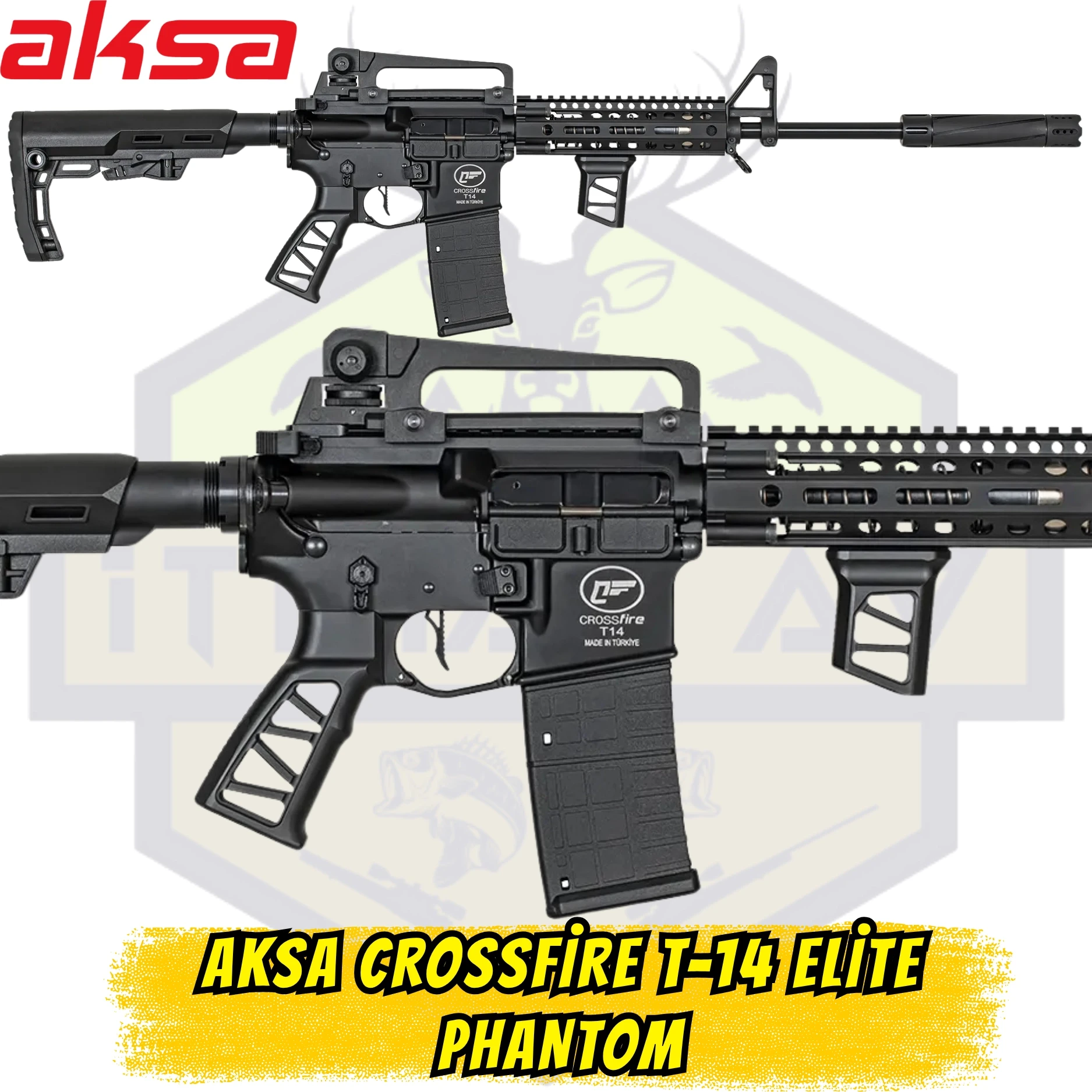 Aksa Crossfire T-14 Elite Phantom Siyah Şarjörlü Av Tüfeği - 36 Kalibre (.410 Cal)