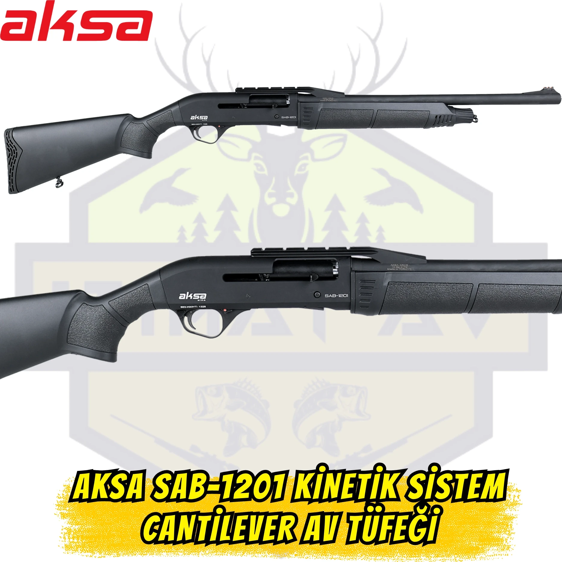 Aksa SAB-1201 Kinetik Sistem Cantilever Av Tüfeği - 12 Kalibre