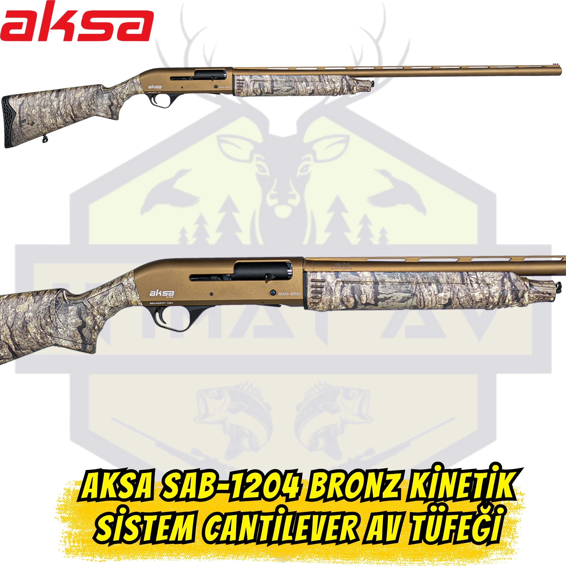 Aksa SAB-1204 Kinetik Sistem Cantilever Av Tüfeği - 12 Kalibre (Premium Bronz)