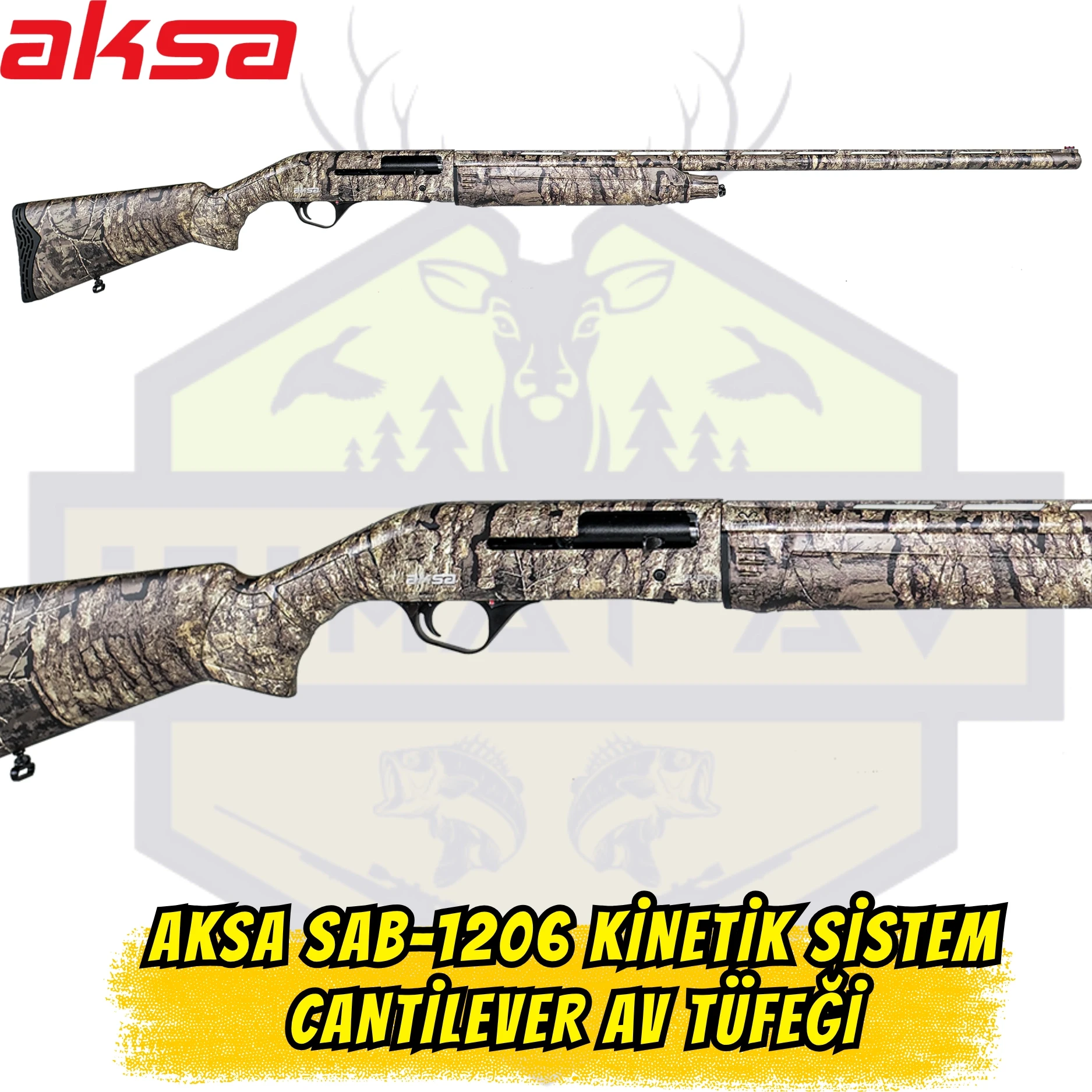 Aksa SAB-1206 Kinetik Sistem Cantilever Av Tüfeği - 12 Kalibre