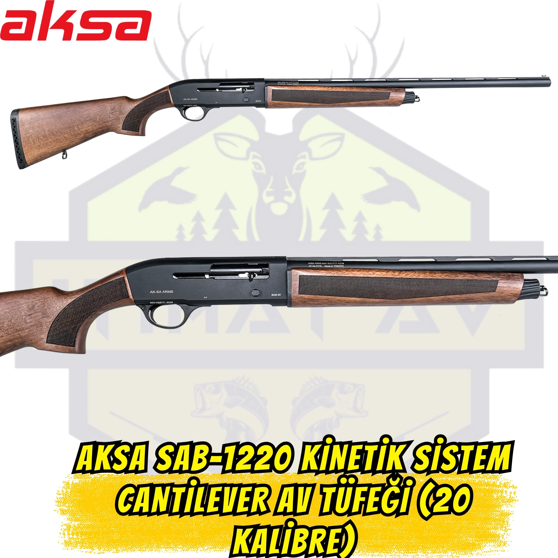 Aksa SAB-1220 Kinetik Sistem Cantilever Av Tüfeği - 20 Kalibre