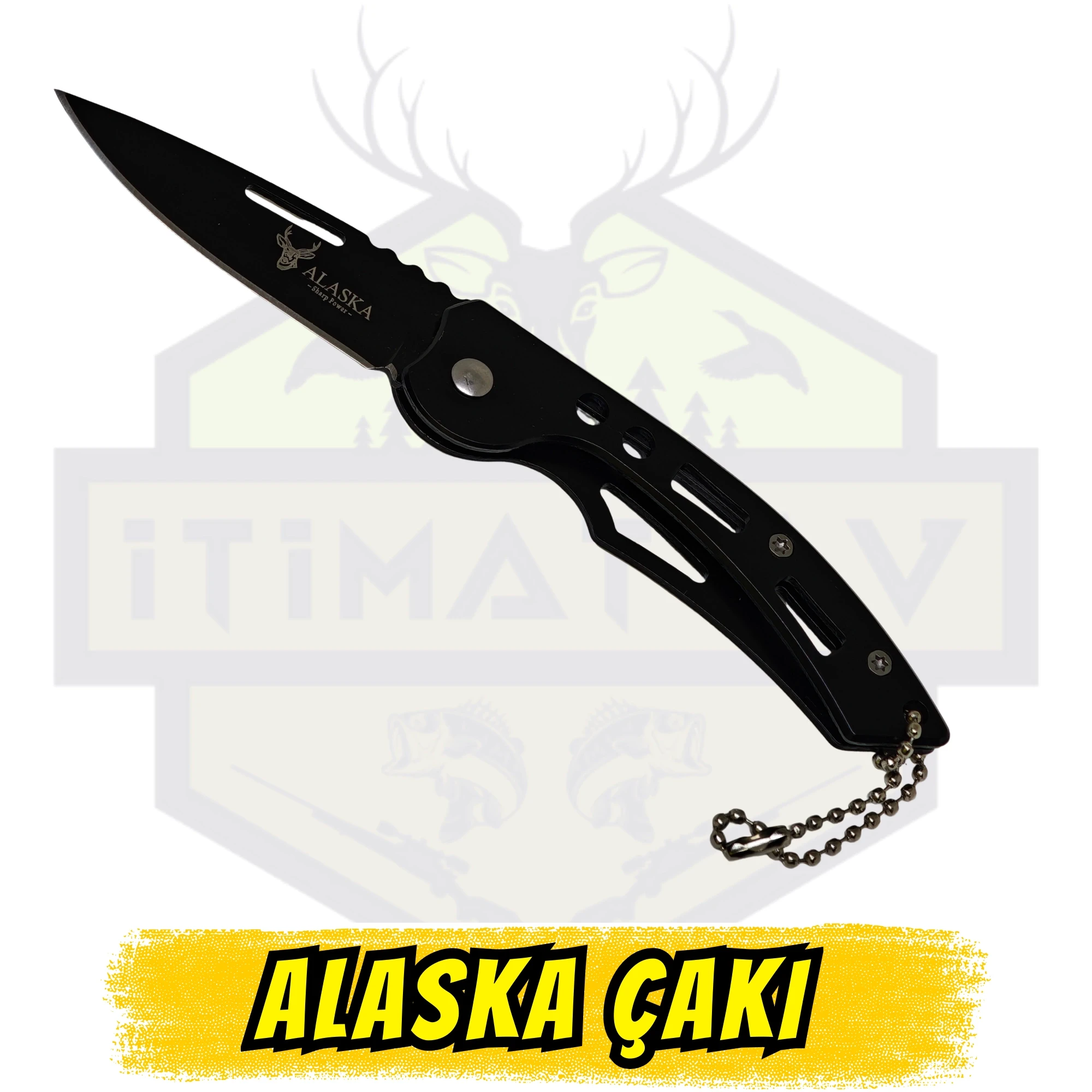 Alaska Siyah Ufak Ekonomik Çakı - Açık Uzunluk 15 cm Kapalı 9 cm