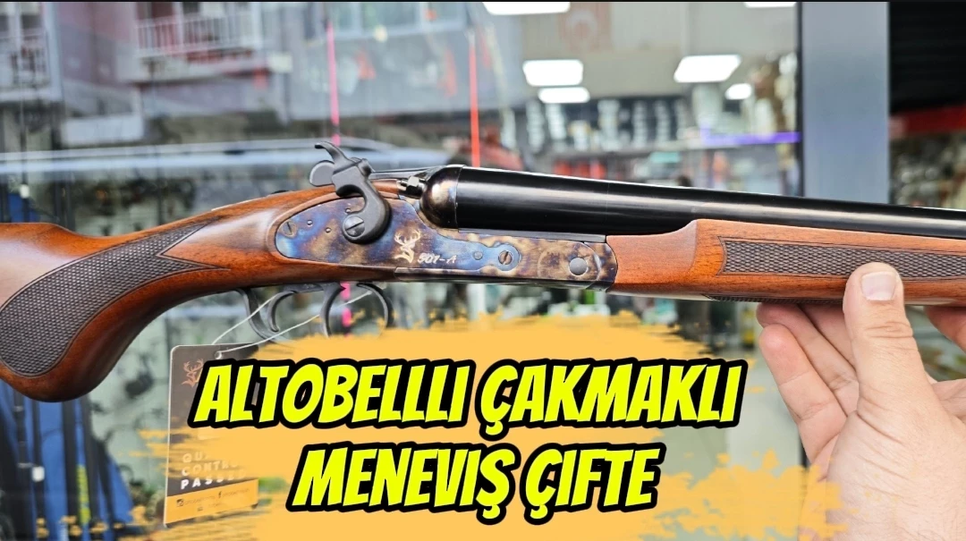Altobelli Çakmaklı Meneviş Çifte Av Tüfeği - Koç Model (12 GA & 20 GA - Çift Horozlu - Çelik Gövde - Türk Cevizi)