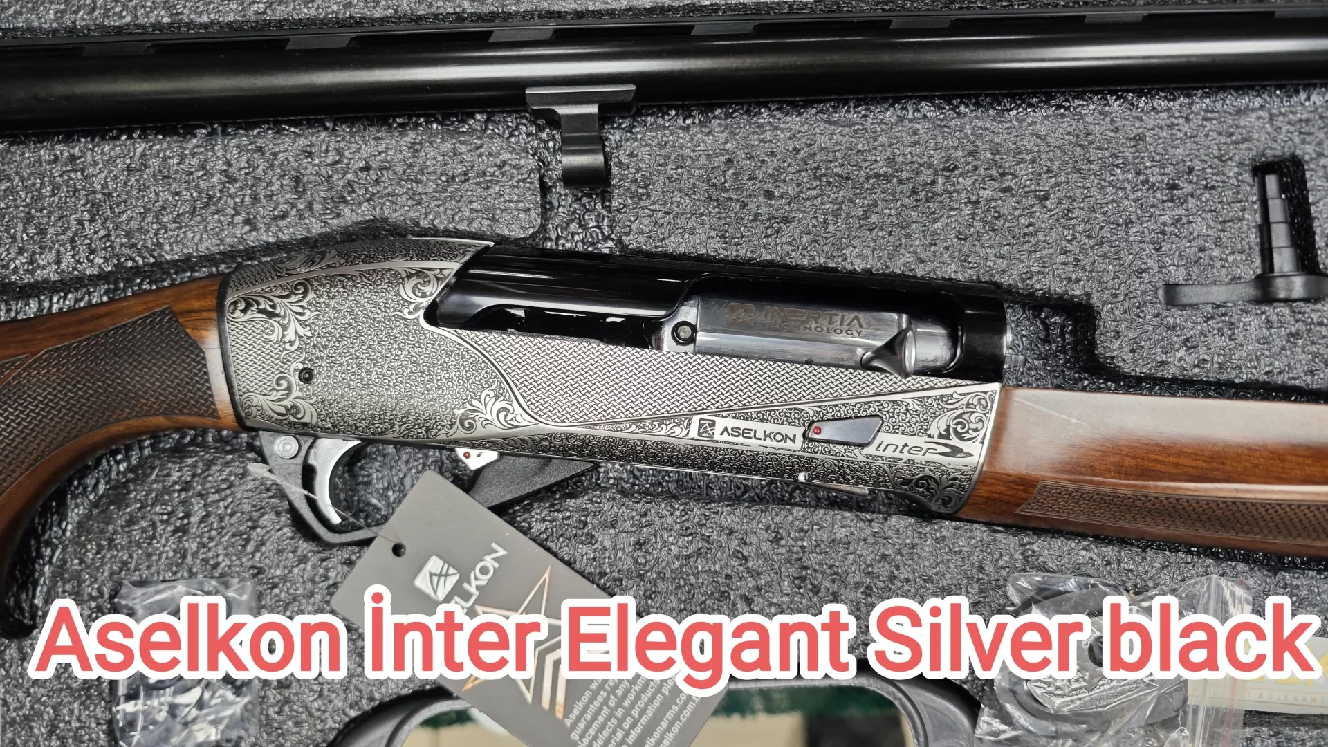 Aselkon Inter Elegant Silver Black Yarı Otomatik Av Tüfeği - Ceviz Kundak