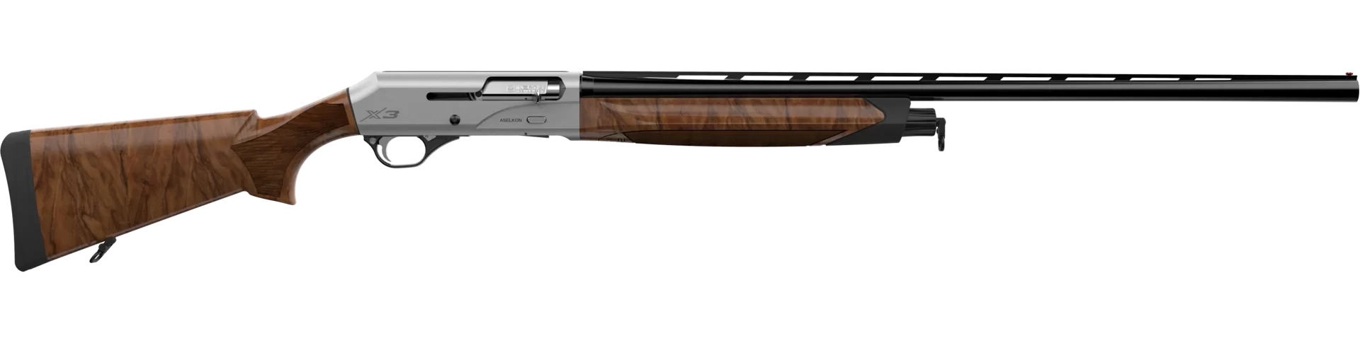 Aselkon X3 Silver Lüks Ceviz Kundak Kinetik Av Tüfeği (12 Cal - 61 / 66 / 71 / 76 cm)