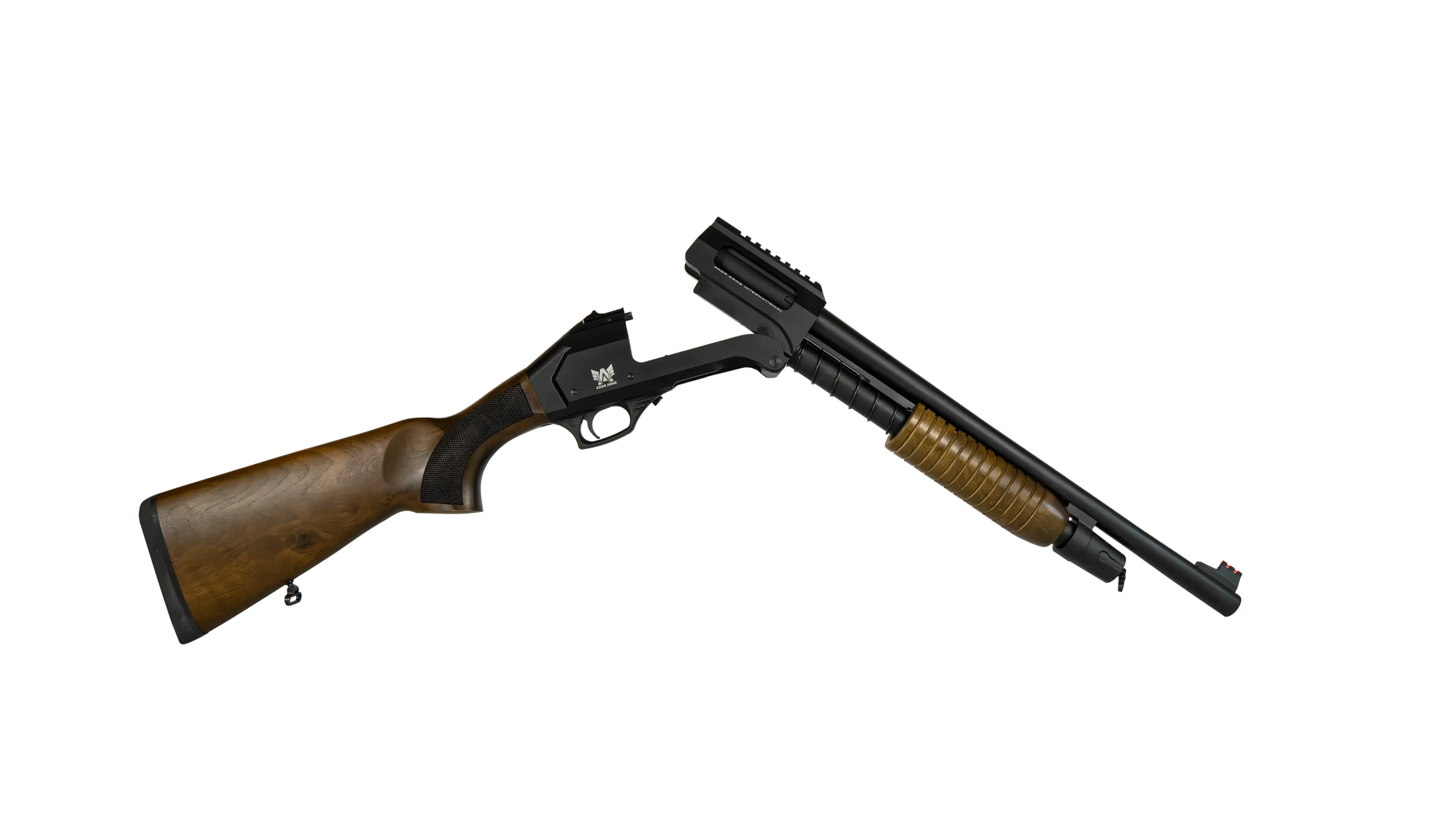 Axor Arms FP-W Katlanır Ahşap Pompalı Av Tüfeği (12 Kalibre - Türk Cevizi Kundaklı - Siyah)