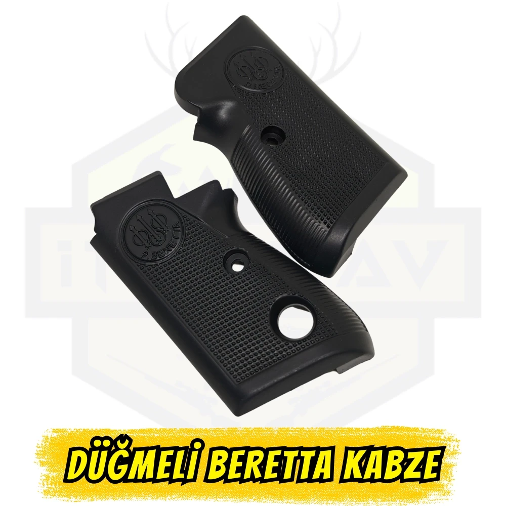 Beretta Model 70 Düğmeli Uyumlu Siyah Polimer Kabze Takımı