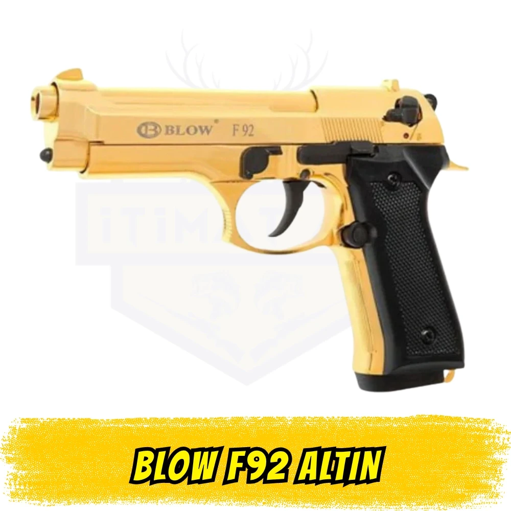Blow F92 Yarı Otomatik Kurusıkı Ses Tabancası - Parlak Altın Renk (9 mm)
