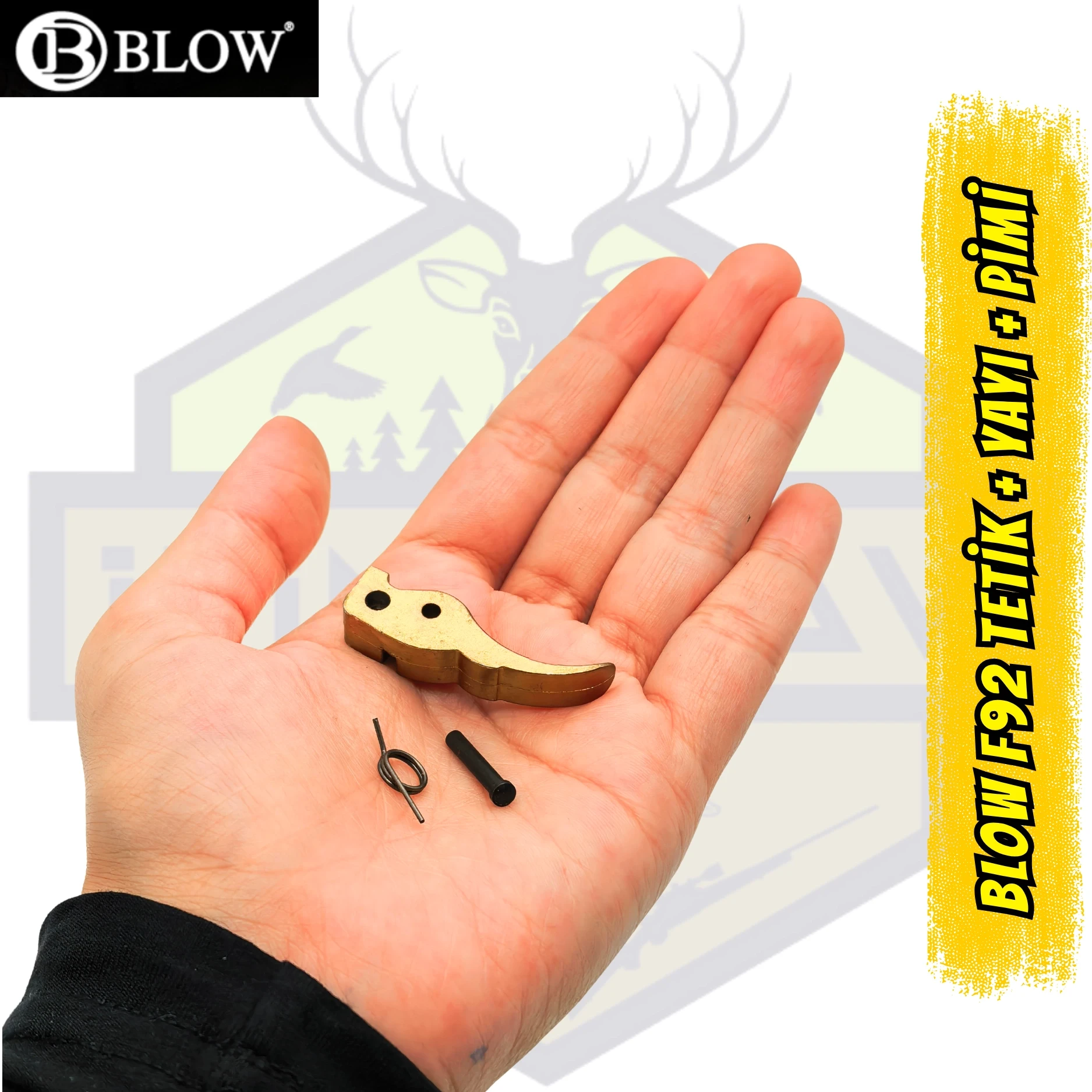Blow F92 Altın Renk Tetik + Yayı + Pimi (3lü Set)