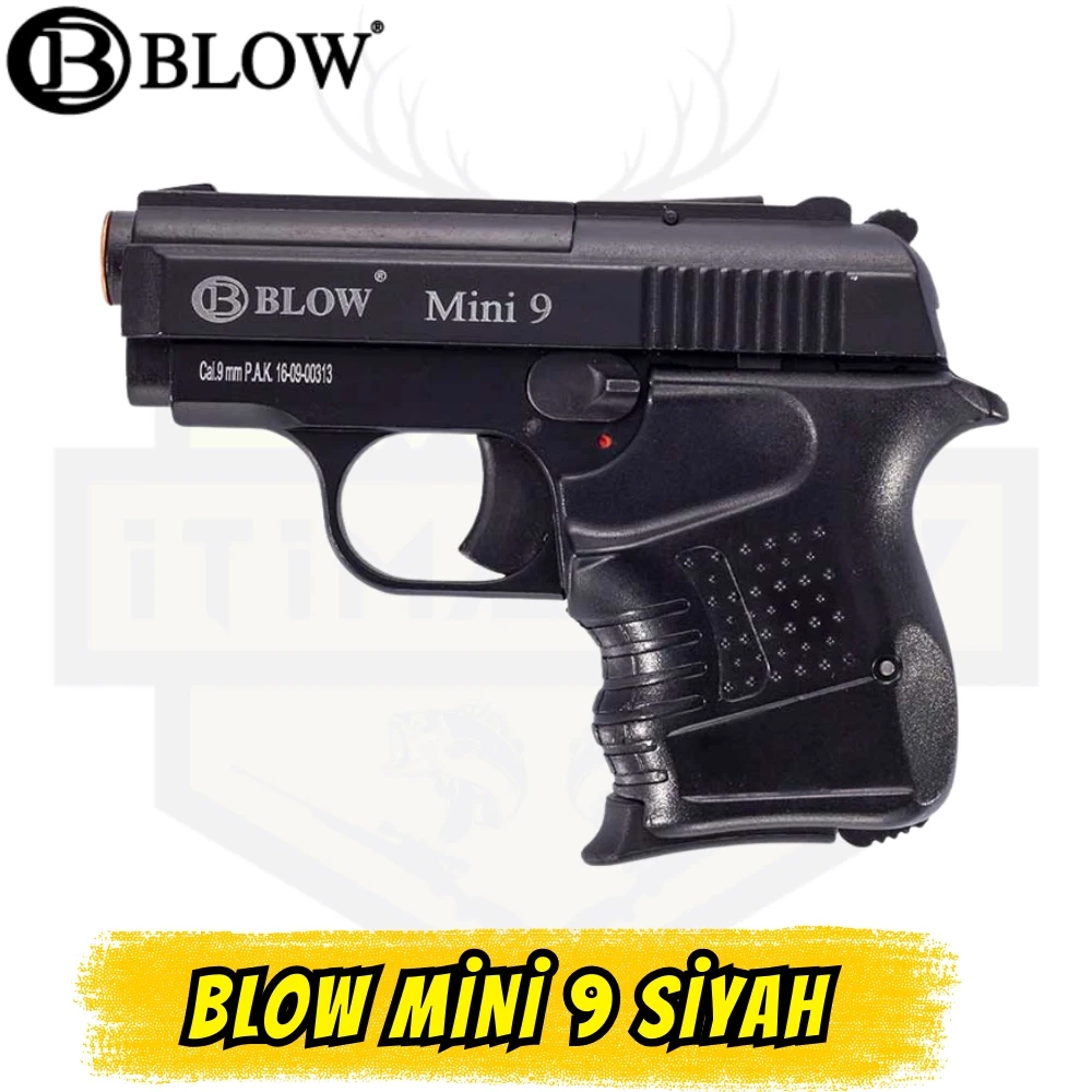 Blow Mini 9 Kurusıkı Ses Tabancası (9 mm P.A.K. - Ultra Mikro Boyut - Siyah)
