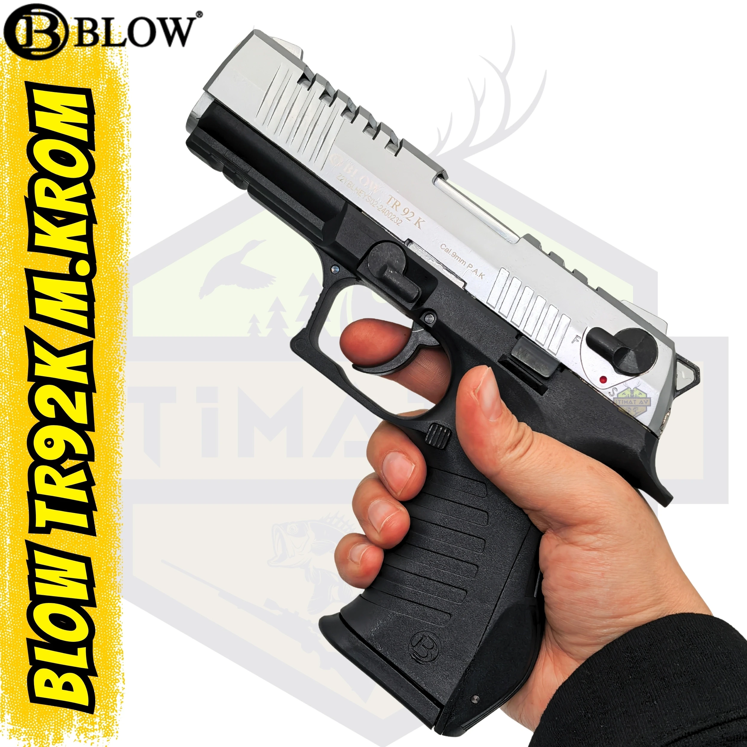 Blow TR92 K Kurusıkı Ses Tabancası Mat Krom