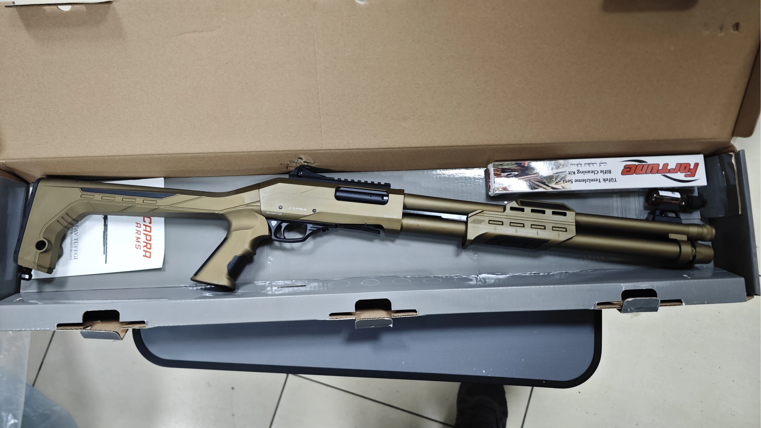 Capra 101 Pro Pompalı Av Tüfeği Bronze (12 Cal - 50 cm Slug Namlu - 2.5 kg - 6+1 Şarjör)
