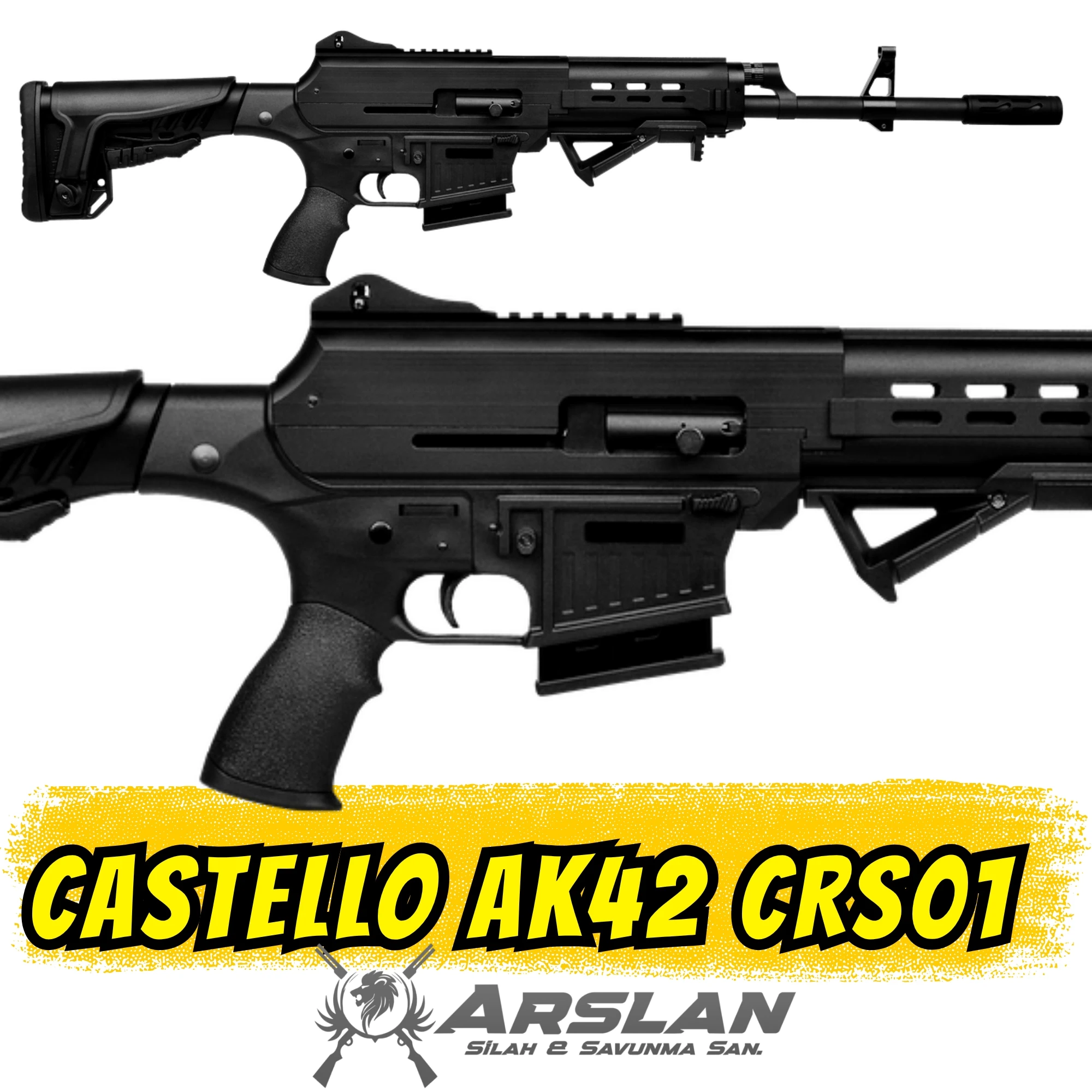Castello AK42 Şarjörlü Av Tüfeği Siyah (AK47 Tipi CR01)