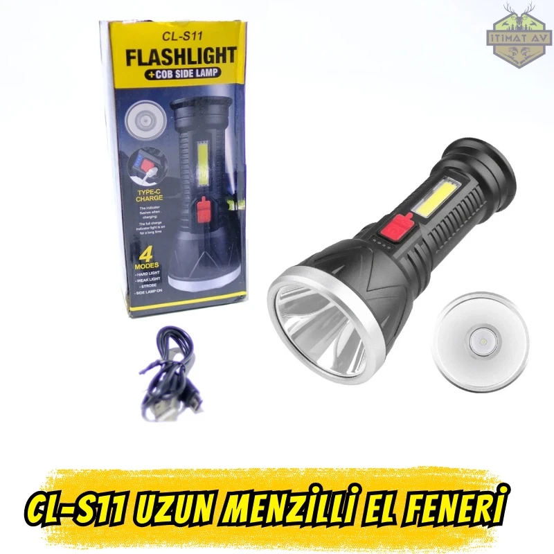 CL-S11 1000m Uzun Menzilli Şarjlı El Feneri