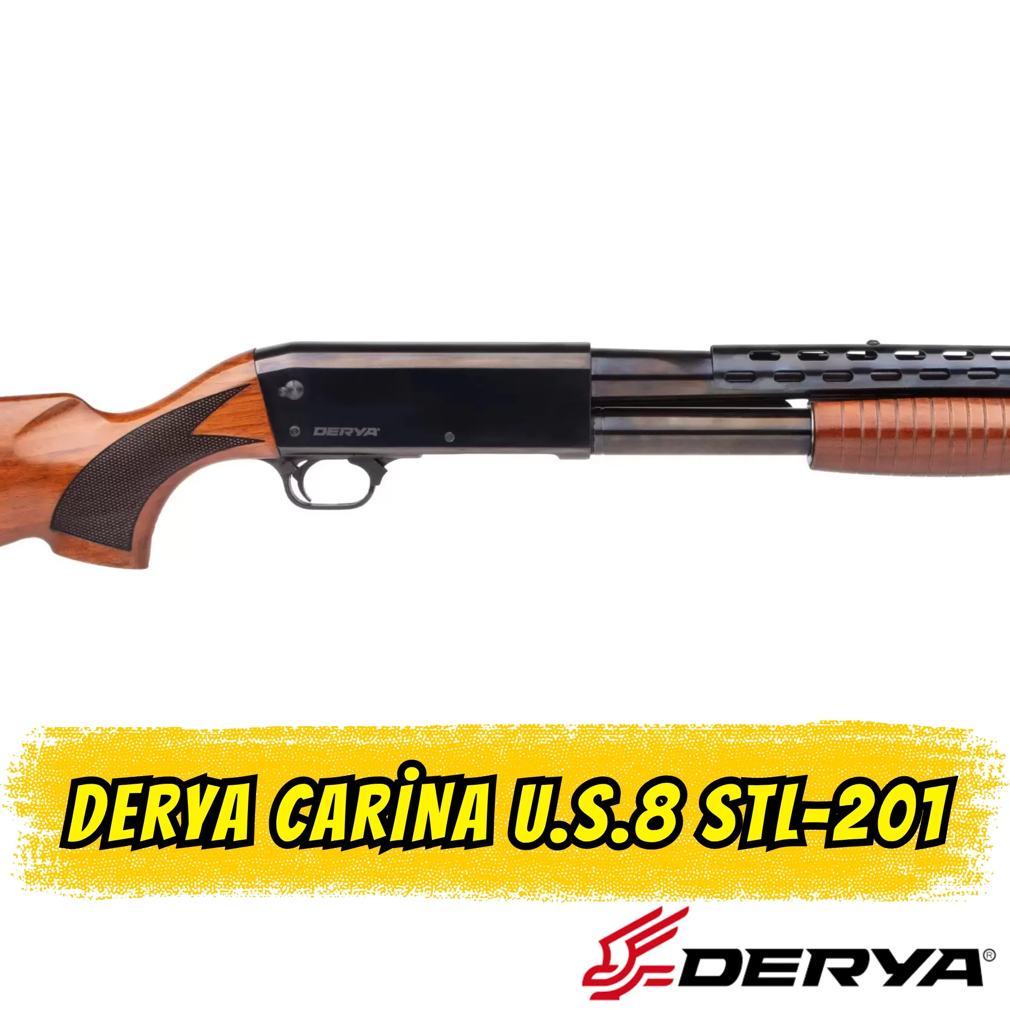 Derya Carina U.S.8 STL-201 Pompalı Av Tüfeği (12 GA - Mat Yağlı Ceviz - 47 cm Namlu)