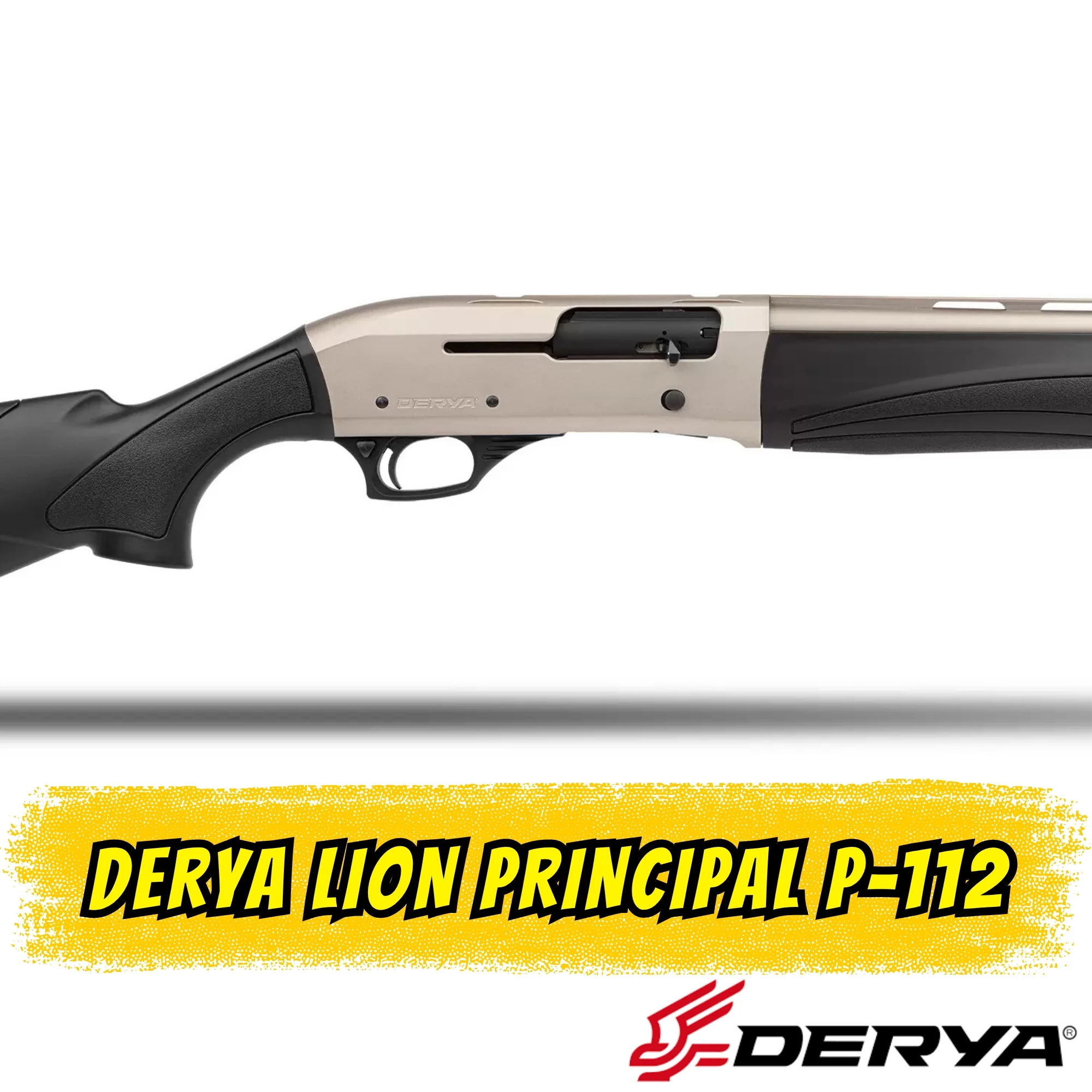 Derya Lion Principal P-112 Yarı Otomatik Av Tüfeği (12 GA - Polimer - Beyaz Gövde - 71 cm Namlu)
