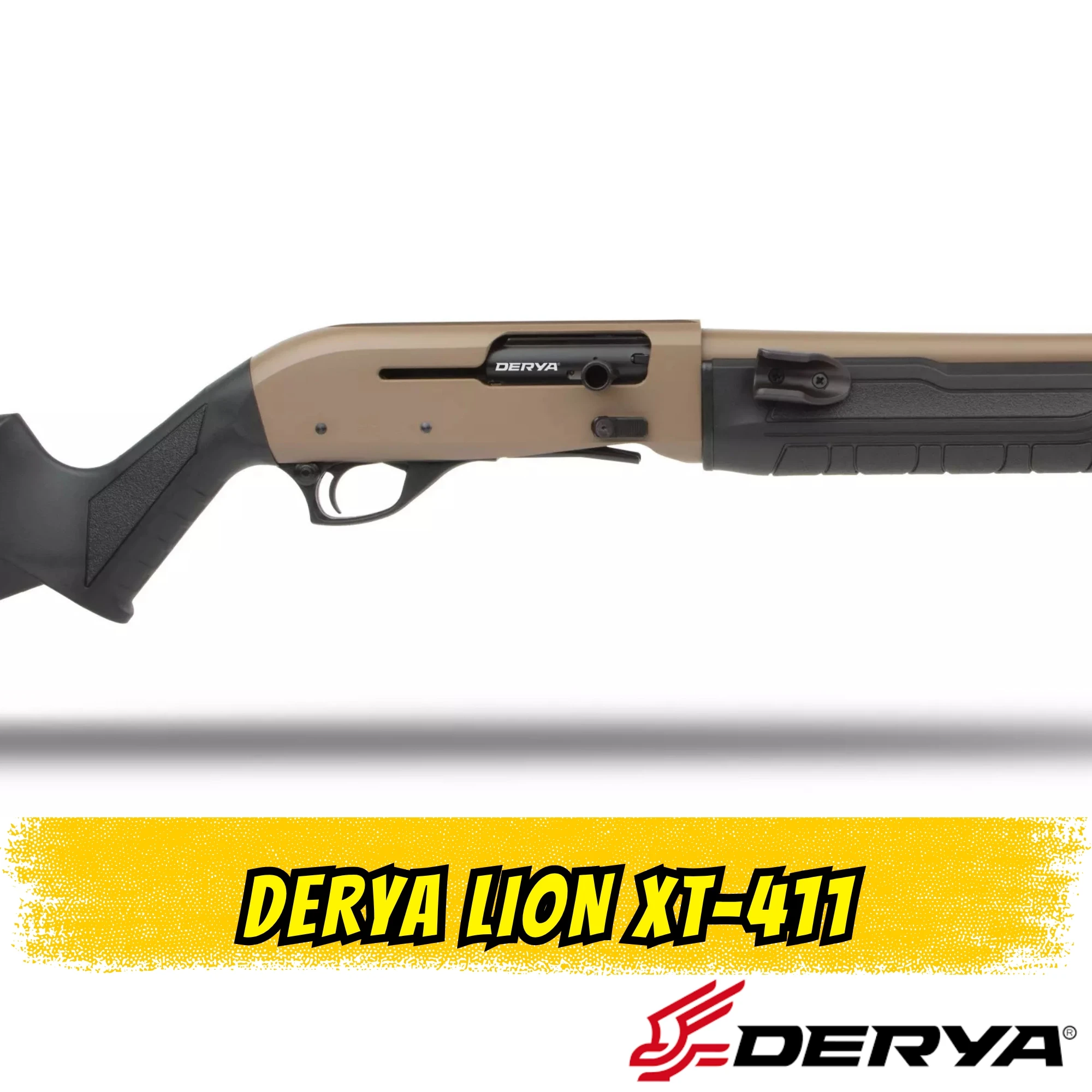 Derya Lion XT-411 Yarı Otomatik Av Tüfeği (12 GA - FDE Cerakote - 47 cm Slug Namlu)