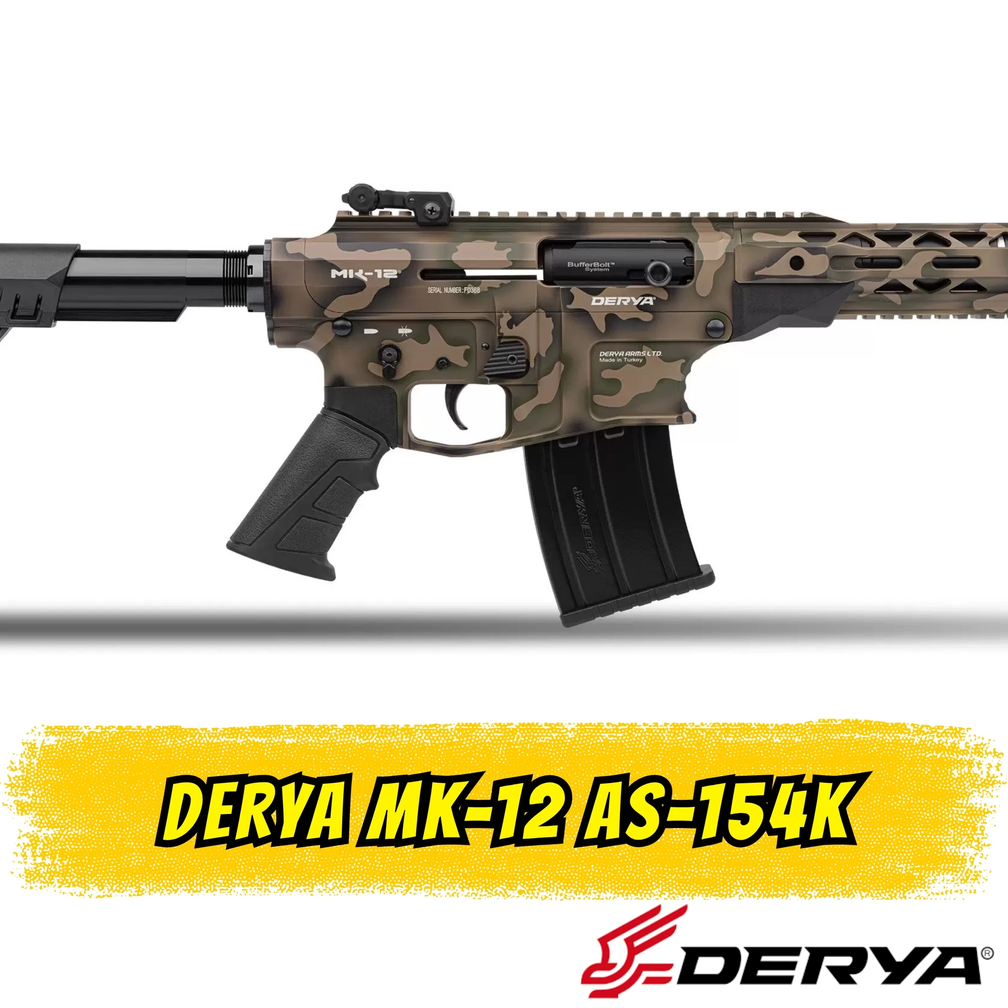 Derya MK-12 AS-154K Şarjörlü Av Tüfeği (12 GA - 50 cm Namlu)