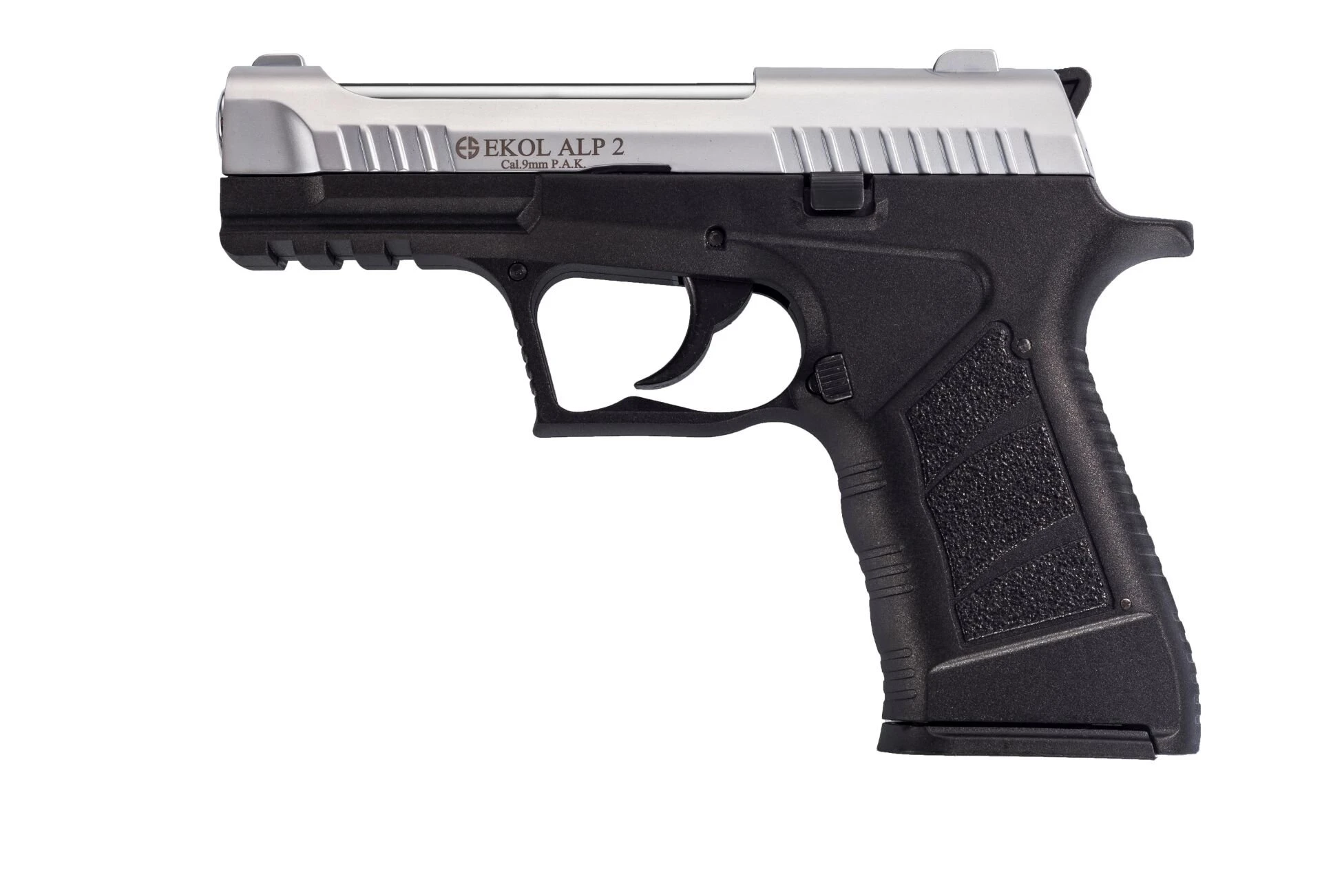 Ekol Alp 2 Kurusıkı Ses Tabancası Beyaz (9 mm - Ultra İnce Kompakt Gövde - 580 g - 14/25 Şarjör Kapasiteli)