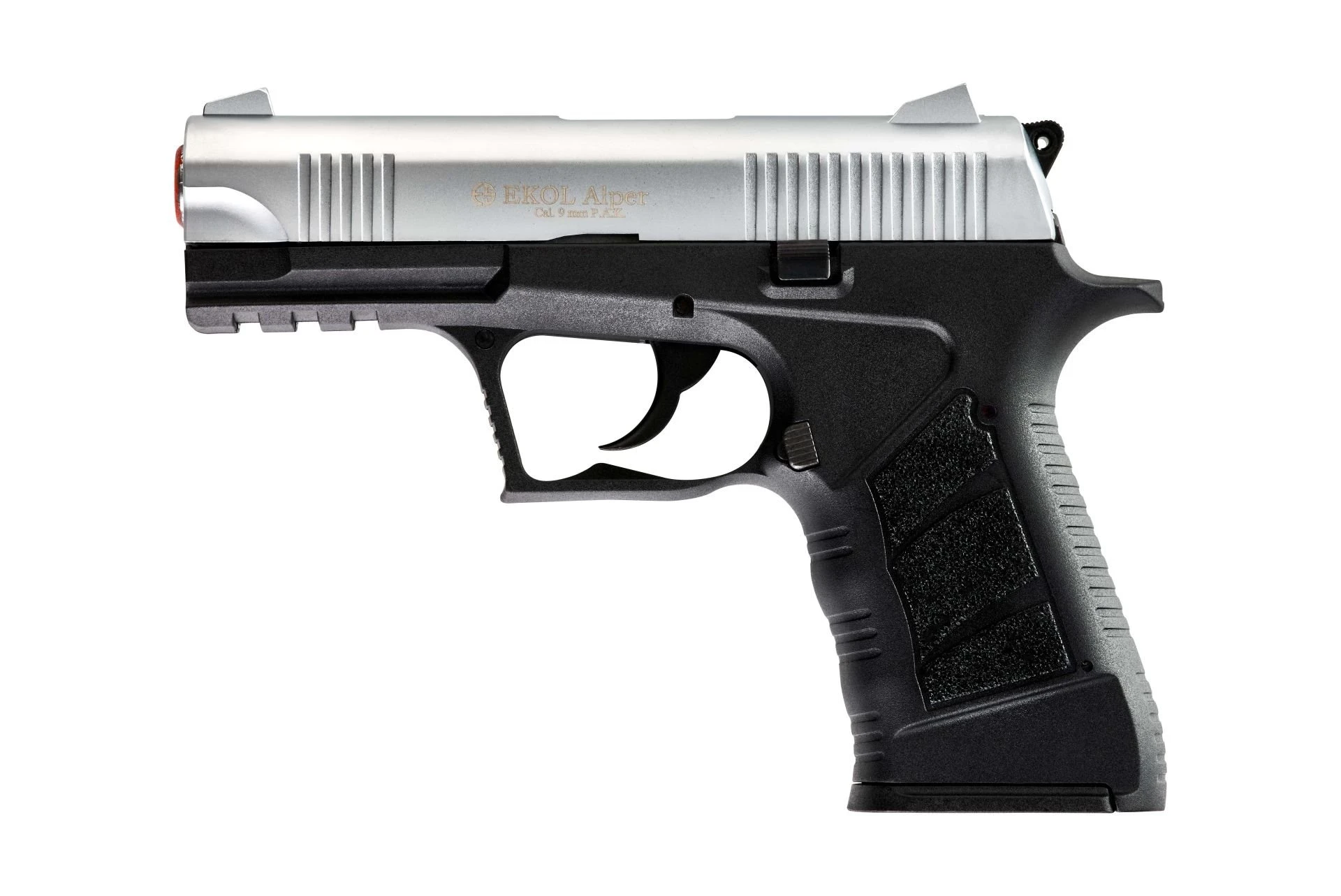 Ekol Alper Kurusıkı Ses Tabancası Beyaz (9 mm - Kompakt Gövde - 650 g - 14/25 Şarjör Kapasiteli)
