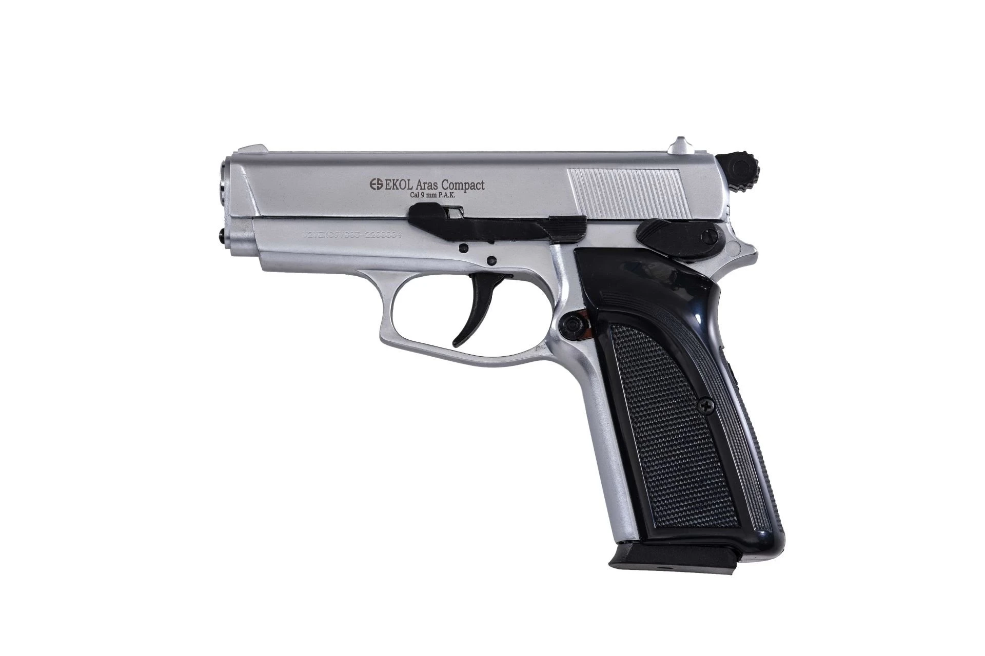 Ekol Aras Compact Kurusıkı Ses Tabancası Beyaz (9 mm - Compact Gövde - 732 g - 14 Şarjör Kapasiteli)