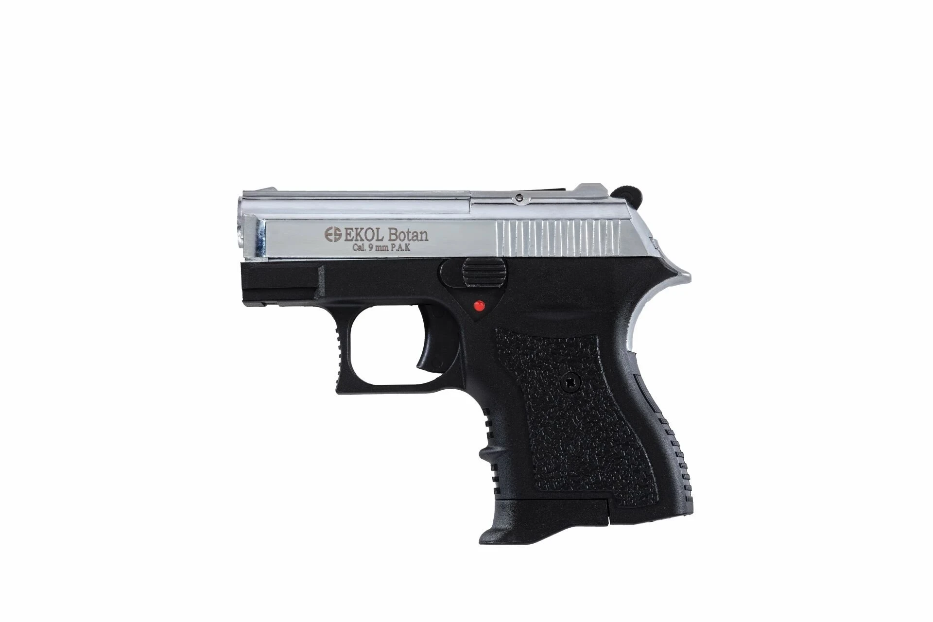 Ekol Botan Kurusıkı Ses Tabancası Parlak Krom (9 mm - Ultra Compact - 572 g - 6+1 Şarjör Kapasiteli)