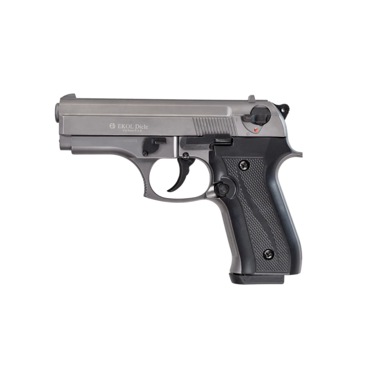 Ekol Dicle Kurusıkı Ses Tabancası Füme (9 mm - 1080 g Tok Kütle - 17/25 Şarjör Kapasiteli)
