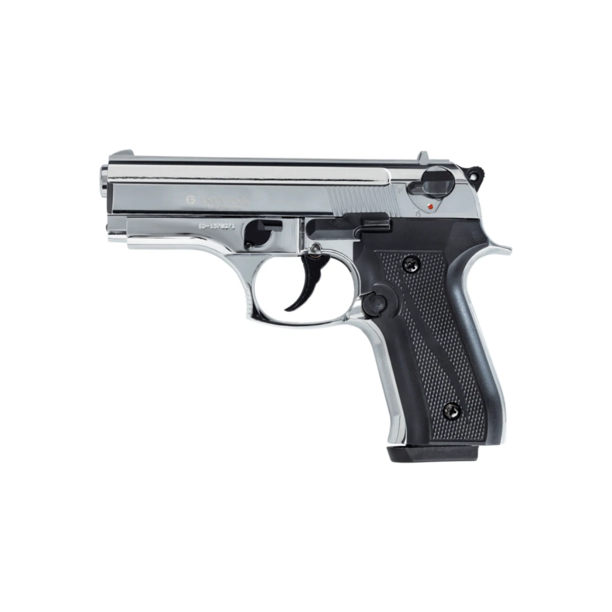 Ekol Dicle Kurusıkı Ses Tabancası Parlak Krom (9 mm - 1080 g Tok Kütle - 17/25 Şarjör Kapasiteli)
