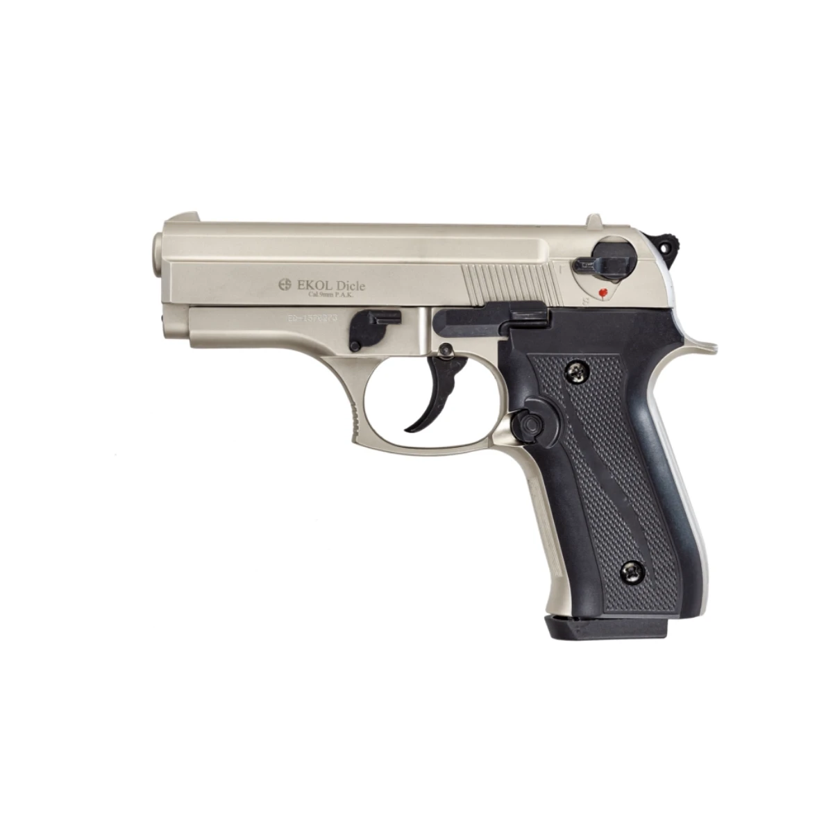 Ekol Dicle Kurusıkı Ses Tabancası Saten (9 mm - 1080 g Tok Kütle - 17/25 Şarjör Kapasiteli)