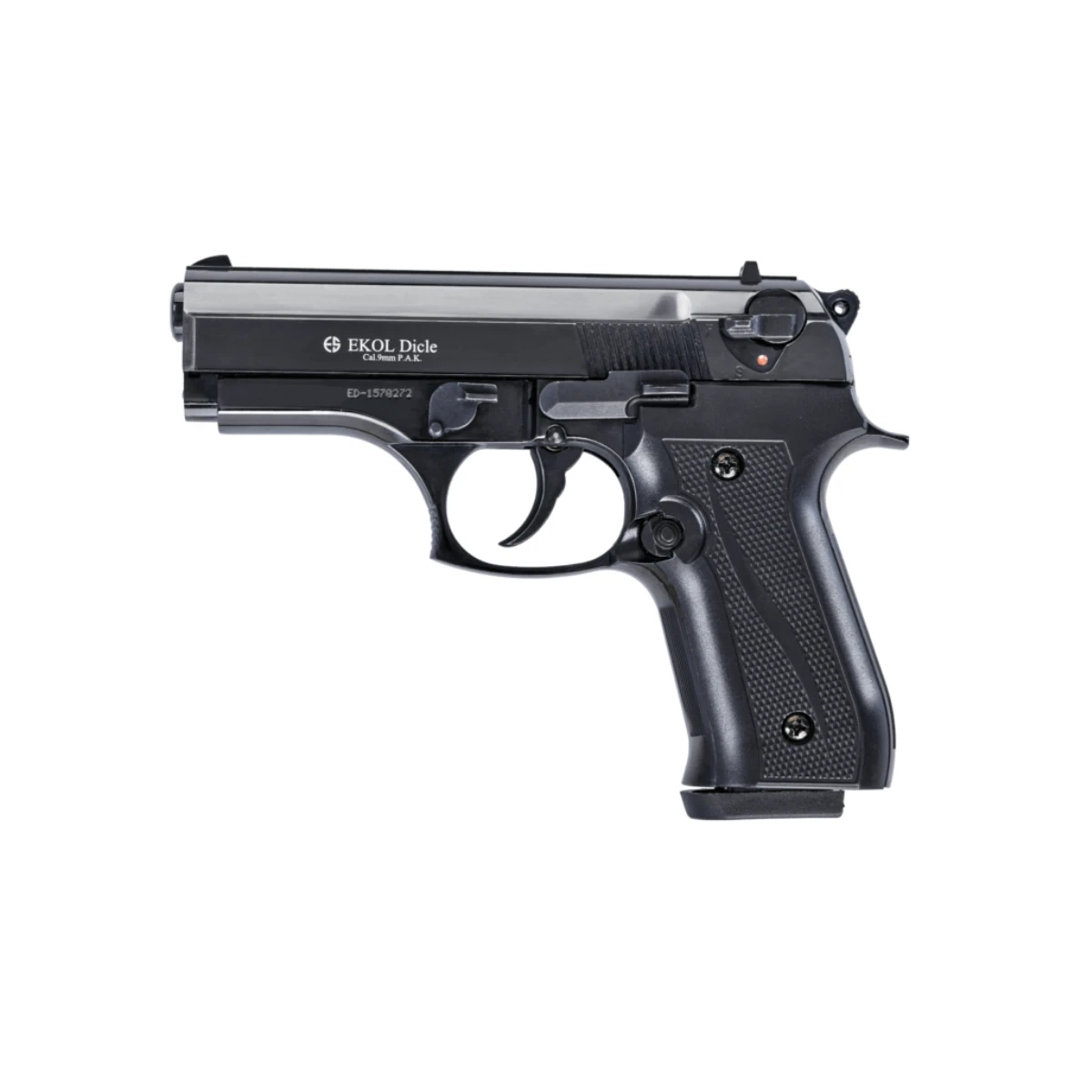Ekol Dicle Kurusıkı Ses Tabancası Siyah (9 mm - 1080 g Tok Kütle - 17/25 Şarjör Kapasiteli)