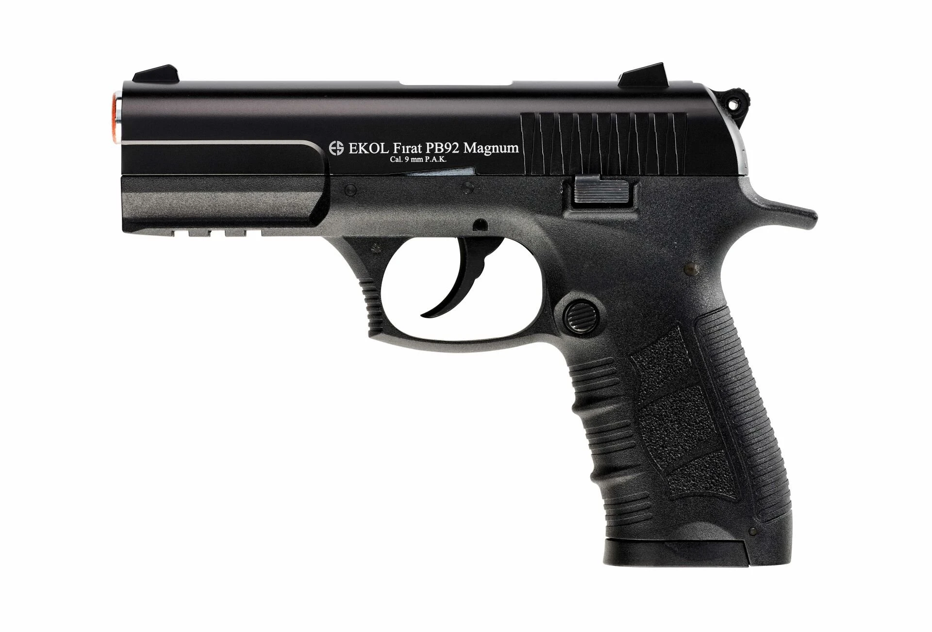 Ekol Fırat PB 92 Kurusıkı Ses Tabancası Siyah (9 mm - Yarı Otomatik - 830 g - 17/25 Şarjör Kapasiteli)