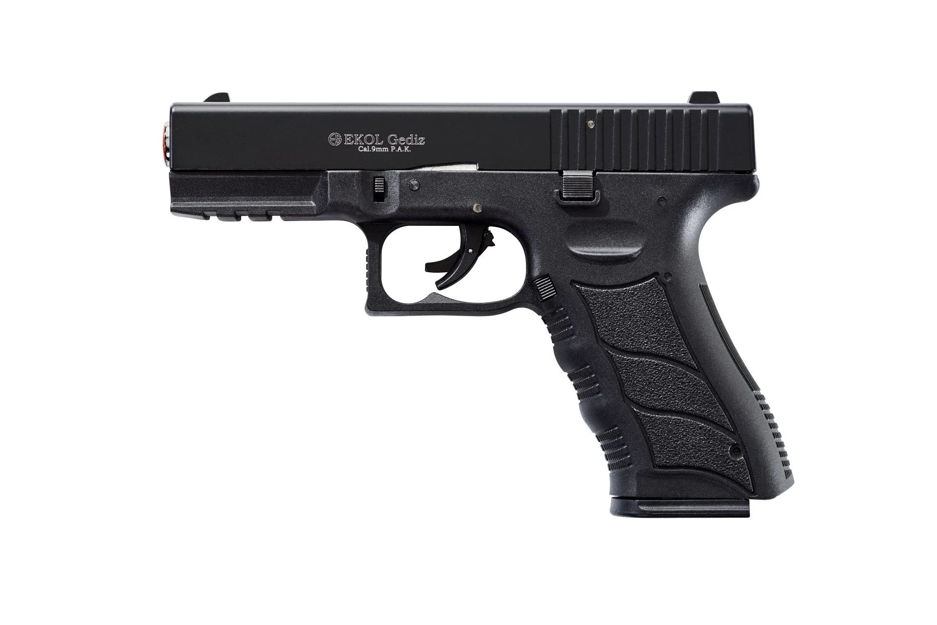 Ekol Gediz Kurusıkı Ses Tabancası Siyah (9 mm - Polymer Taktik Gövde - 816 g - 17 Şarjör Kapasiteli)