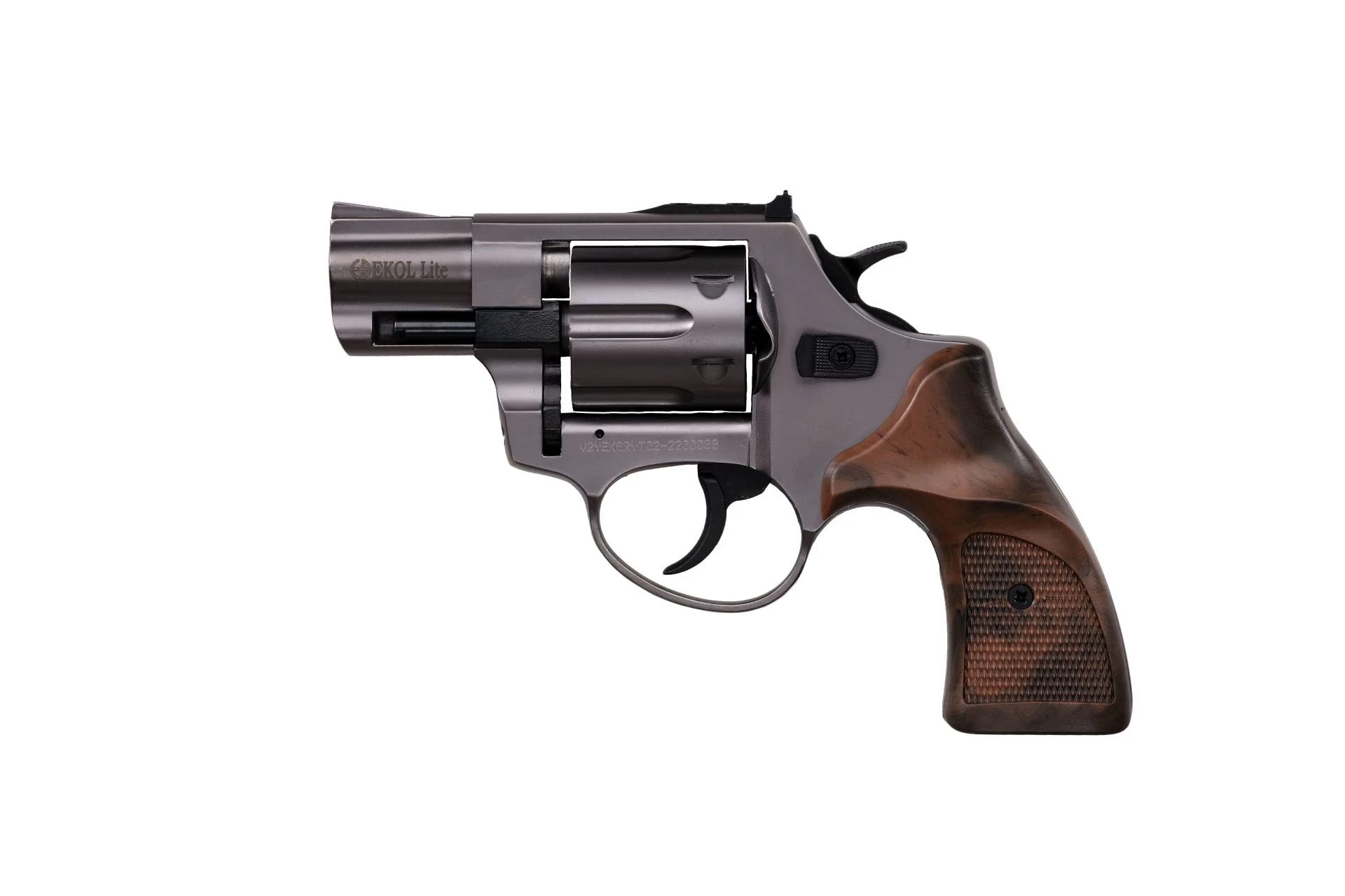Ekol Lite Kurusıkı Ses Tabancası Füme (9 mm - Revolver Toplu Tabanca - 696 g - 6 Fişek Kapasiteli)