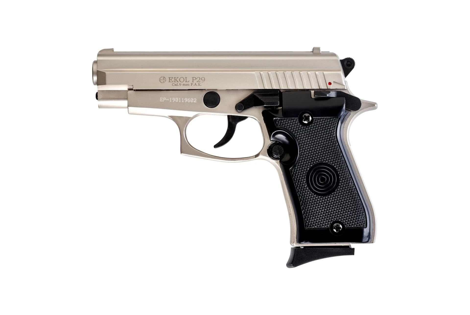 Ekol P29 Kurusıkı Ses Tabancası Saten (9 mm - Compact Gövde - 8+1 Şarjör Kapasiteli)