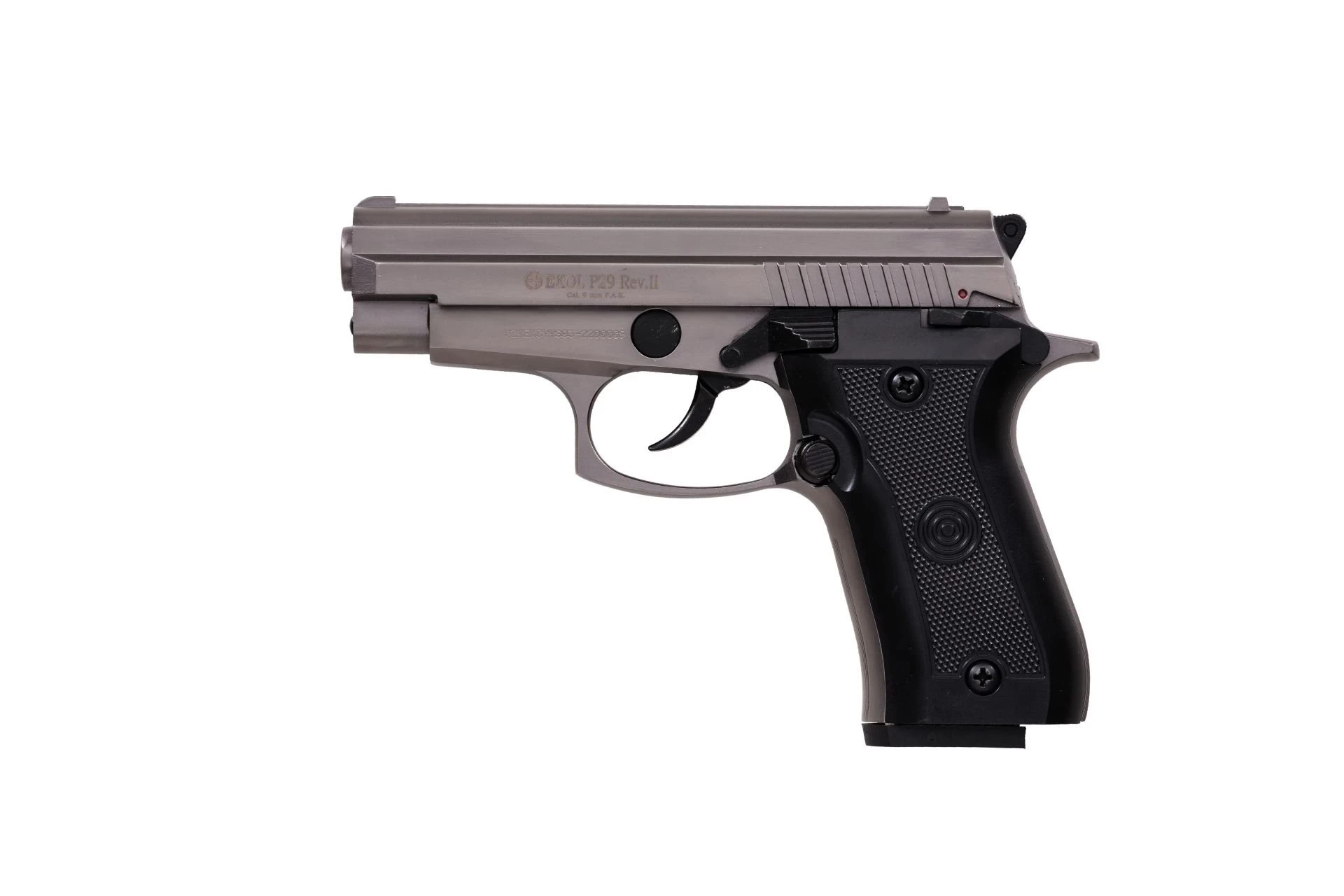 Ekol P29 Rev-II Kurusıkı Ses Tabancası Füme (9 mm - Compact Gövde - 14/25 Şarjör Kapasiteli)