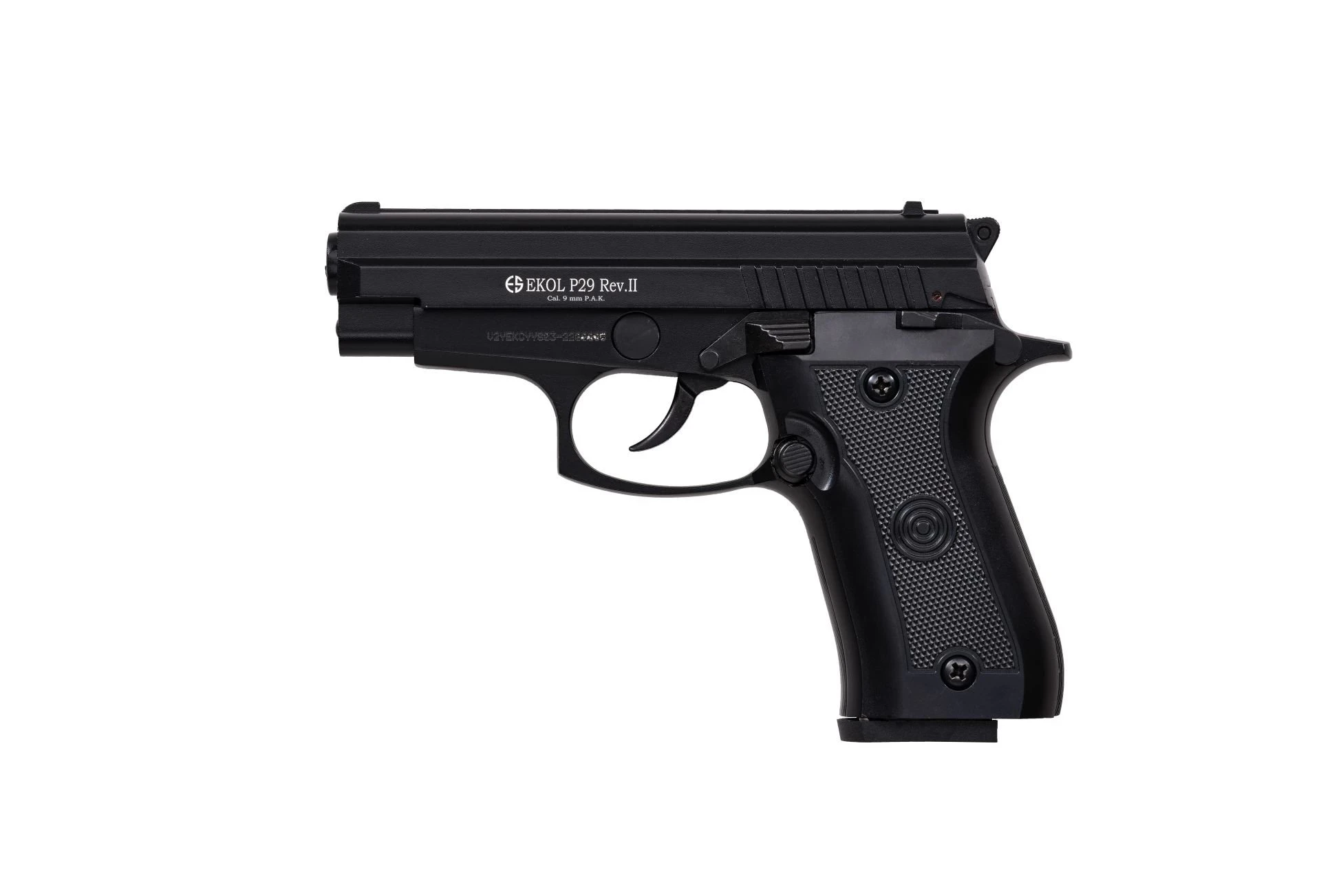 Ekol P29 Rev-II Kurusıkı Ses Tabancası Mat Siyah (9 mm - Compact Gövde - 14/25 Şarjör Kapasiteli)