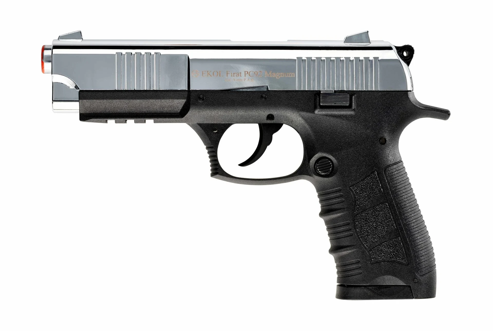 Ekol Fırat PC 92 Kurusıkı Ses Tabancası Parlak Krom (9 mm - 17/25 Şarjör Kapasiteli)