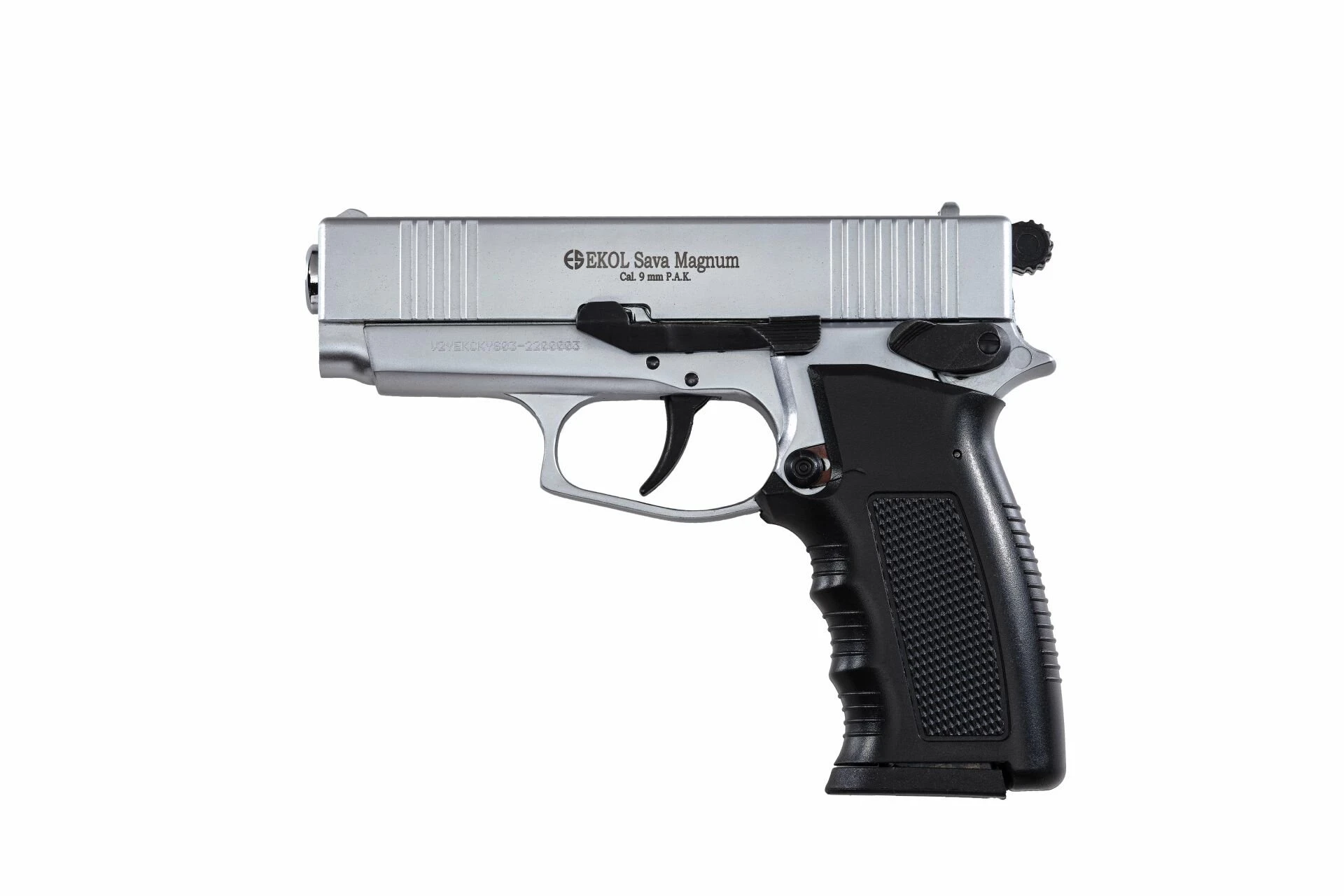 Ekol Sava Magnum Kurusıkı Ses Tabancası Beyaz (9 mm - Magnum Gövde - 14 Şarjör Kapasiteli)
