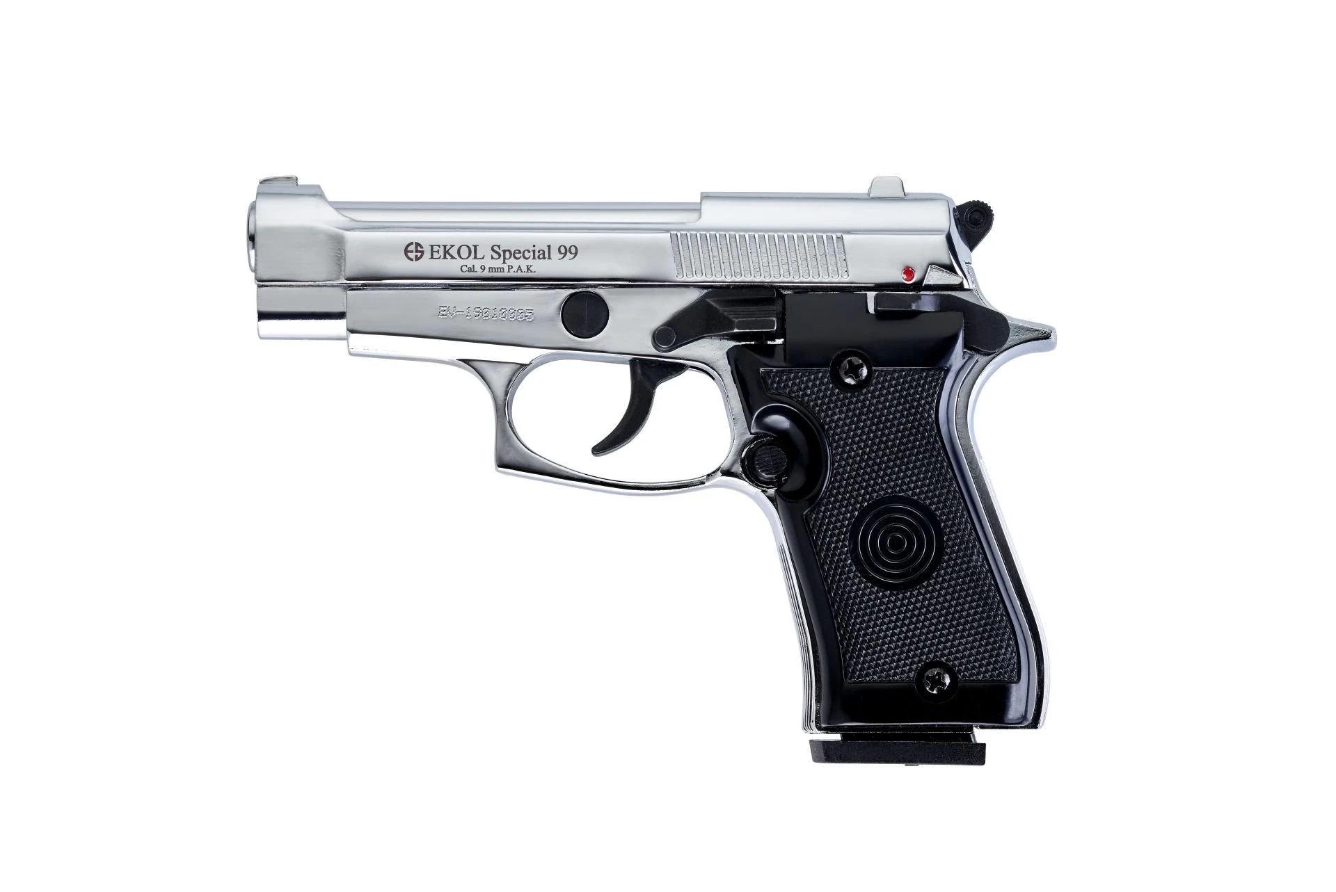 Ekol Special 99 Classic Kurusıkı Ses Tabancası Parlak Krom (9 mm - Compact Gövde - 8+1 Şarjör Kapasiteli)