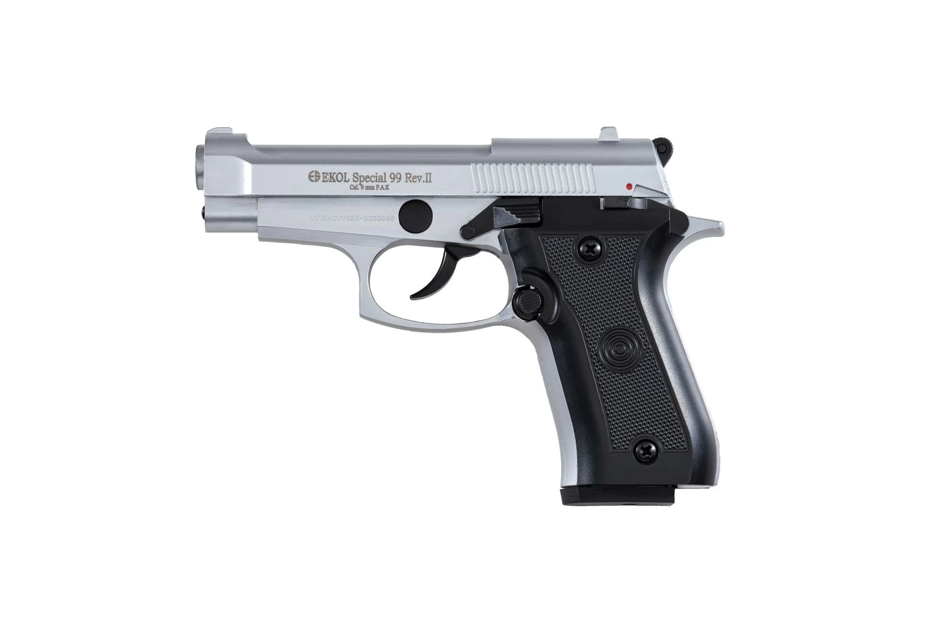 Ekol Special 99 Rev II Kurusıkı Ses Tabancası Beyaz (9 mm - Compact Gövde - 17/25 Şarjör Kapasiteli)
