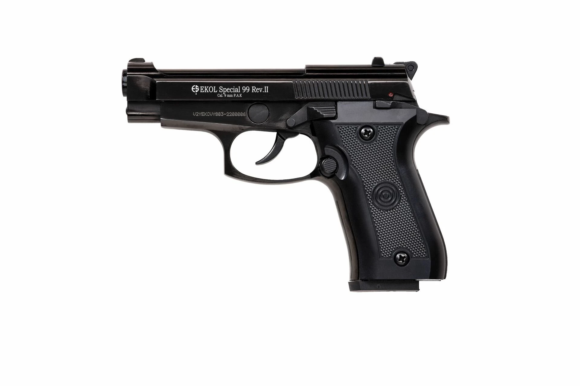 Ekol Special 99 Rev II Kurusıkı Ses Tabancası Siyah (9 mm - Compact Gövde - 17/25 Şarjör Kapasiteli)