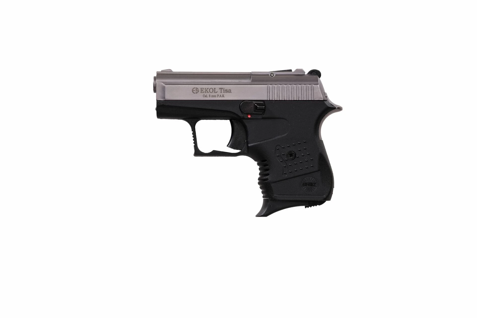 Ekol Tisa Kurusıkı Ses Tabancası Füme (8 mm - Ultra Kompakt Cep Boyu - 402 g - 6+1 Şarjör Kapasiteli)