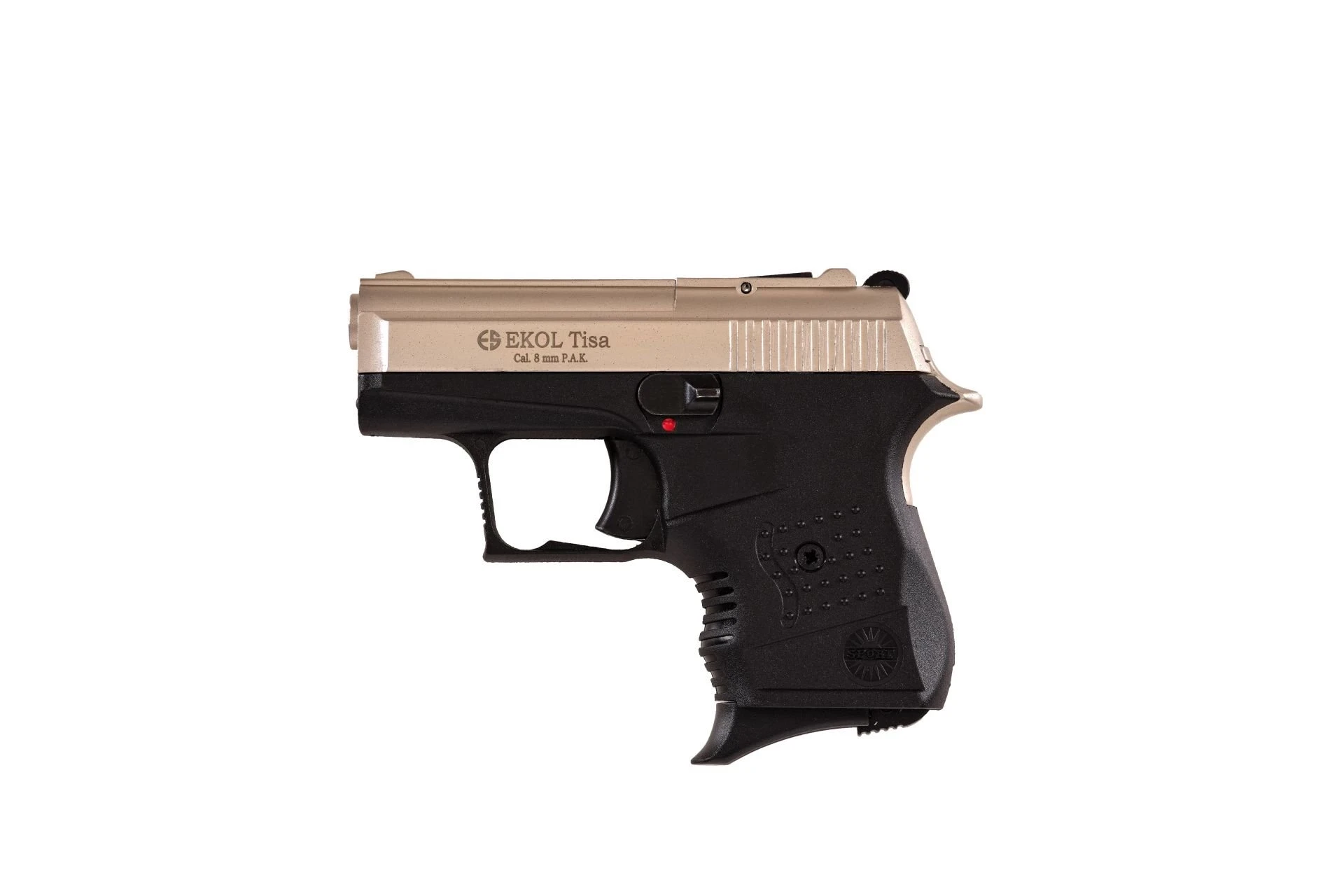 Ekol Tisa Kurusıkı Ses Tabancası Saten (8 mm - Ultra Kompakt Cep Boyu - 402 g - 6+1 Şarjör Kapasiteli)