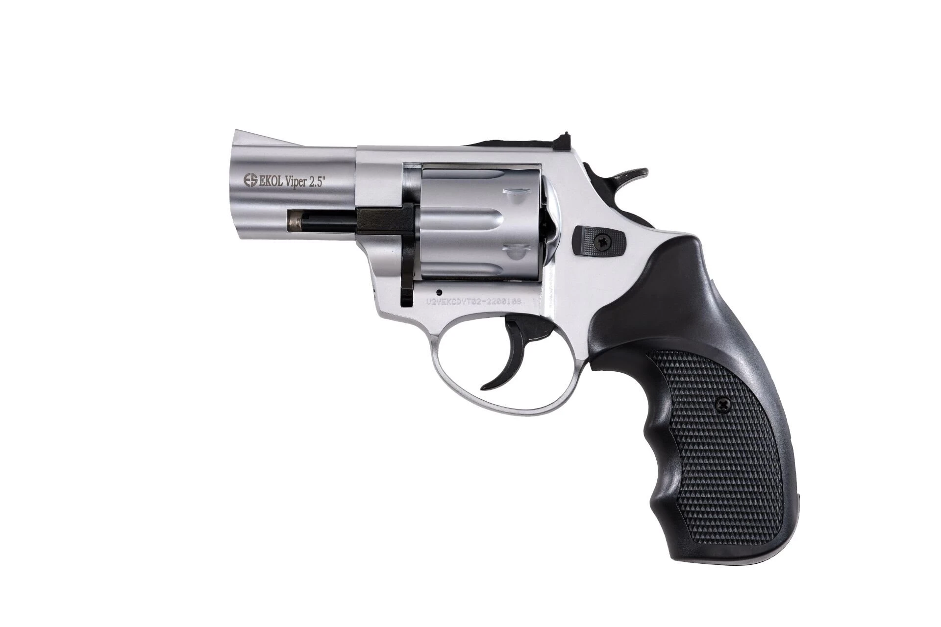 Ekol Viper 2.5 Kurusıkı Ses Tabancası Beyaz (9 mm - Revolver Toplu Tabanca - 6 Fişek Kapasiteli)