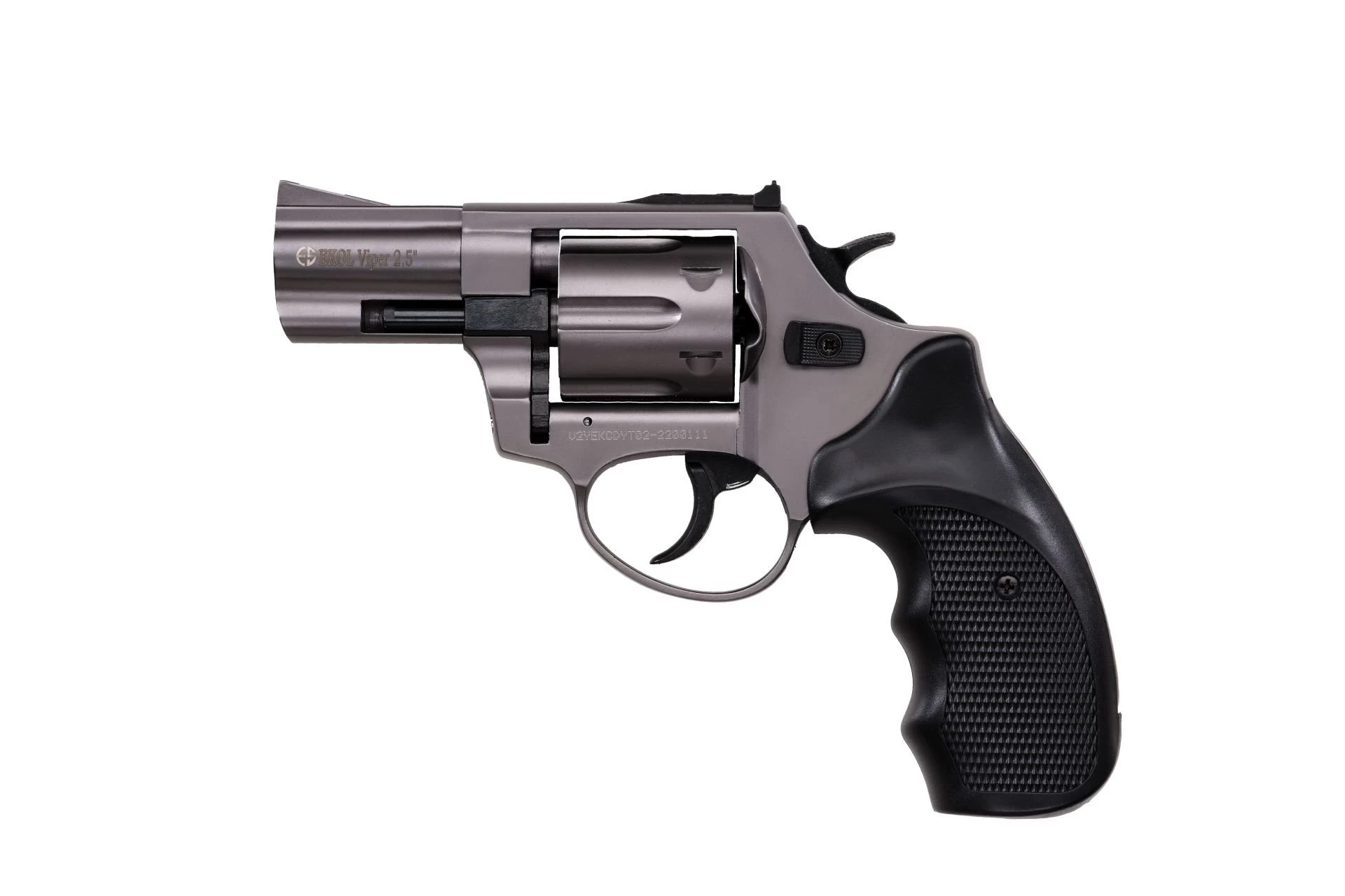 Ekol Viper 2.5 Kurusıkı Ses Tabancası Füme (9 mm - Revolver Toplu Tabanca - 6 Fişek Kapasiteli)