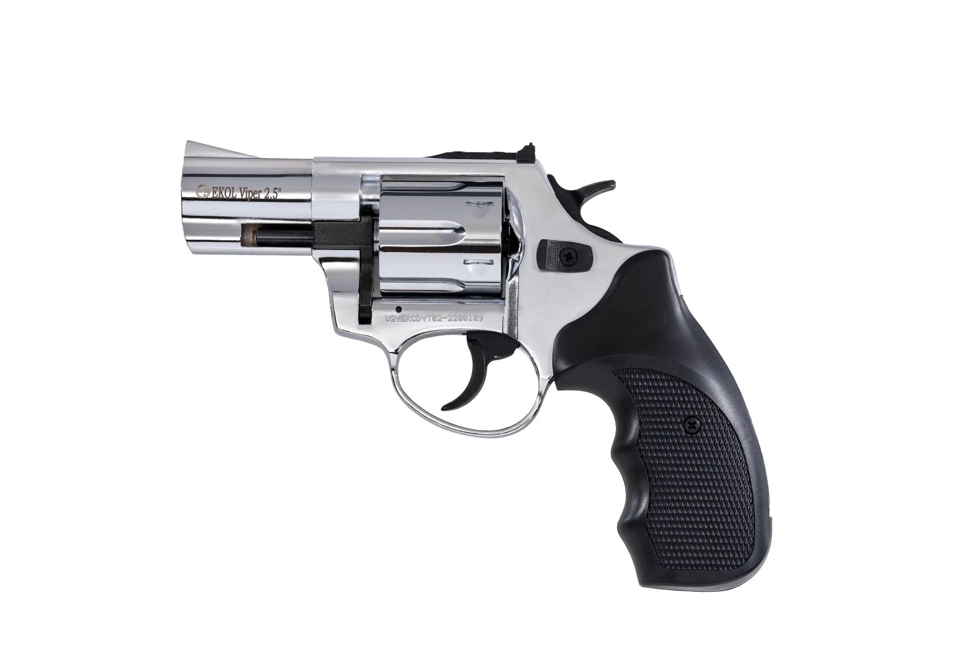 Ekol Viper 2.5 Kurusıkı Ses Tabancası Parlak Krom (9 mm - Revolver Toplu Tabanca - 6 Fişek Kapasiteli)